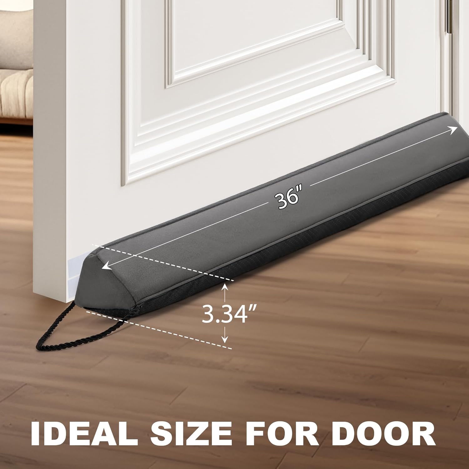 UUYUUY Grey Triangular Draft Stopper for Door and Window