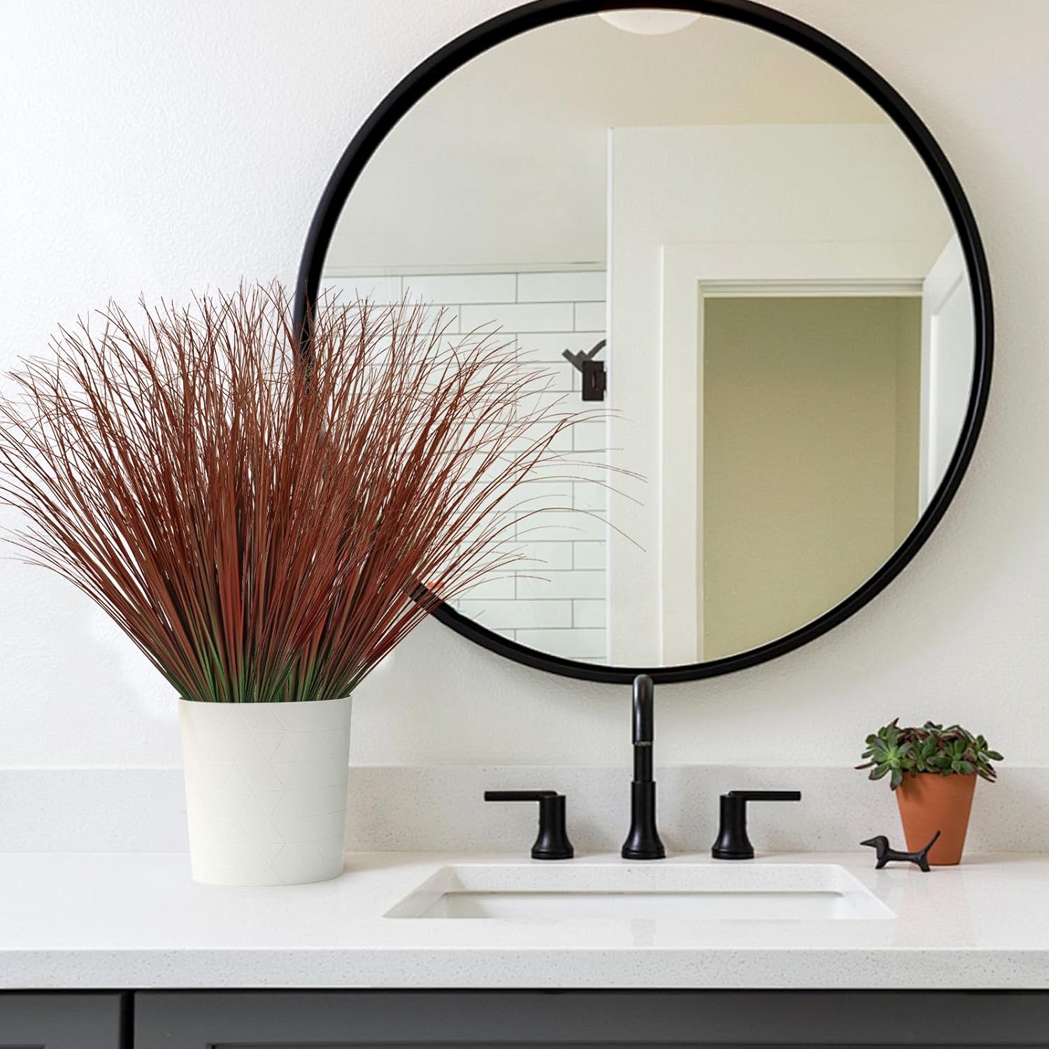 20 Bundle Artificial Wheat Grass for Indoor Outdoor Decor