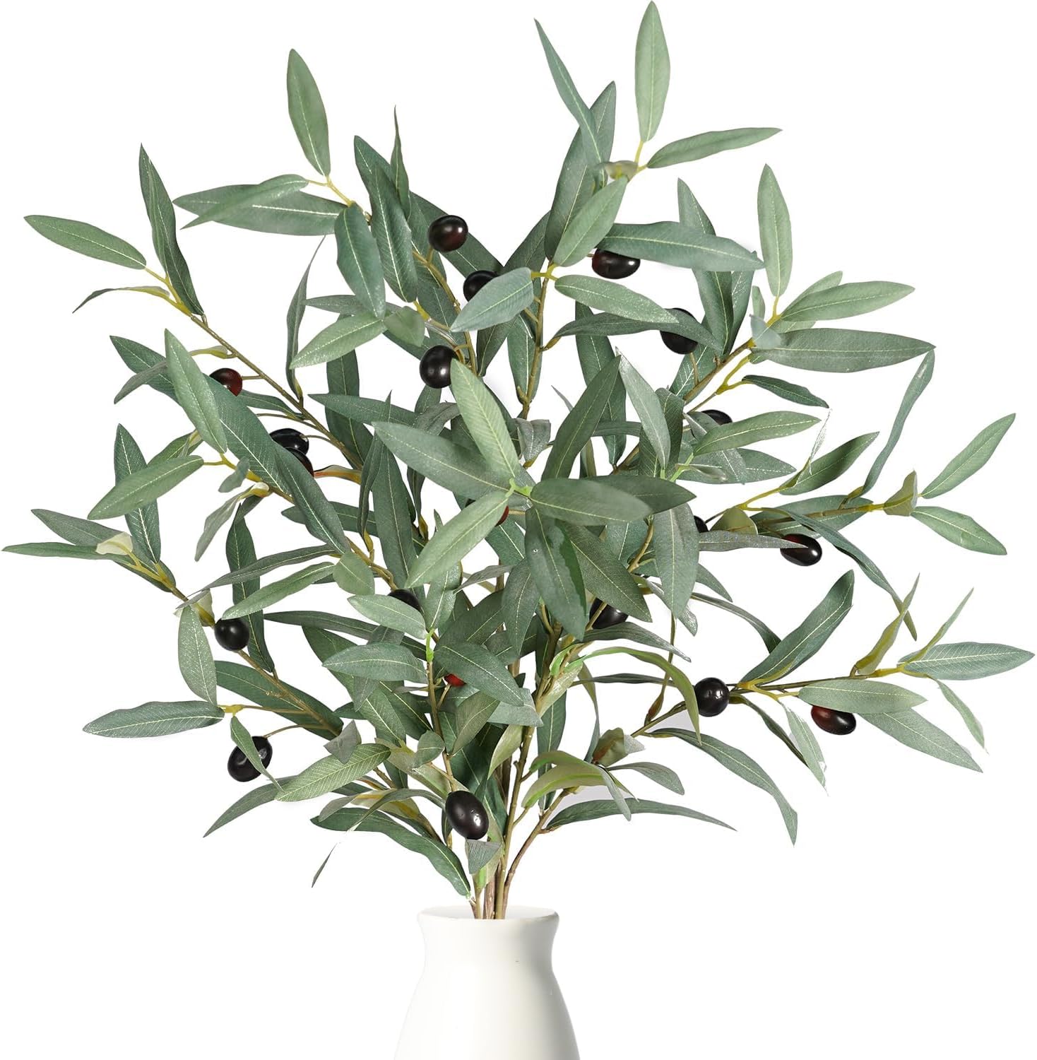 MelorcaGuilla Artificial Plants 3PCS 39 Olive Branches for Vase Decoration