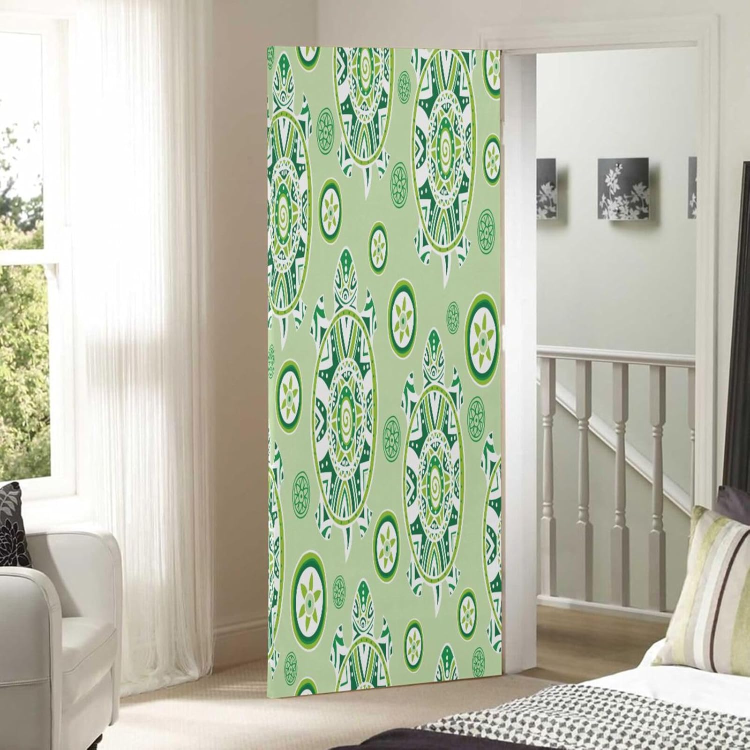 Susiyo Turtles and Flowers Halloween Door Cover