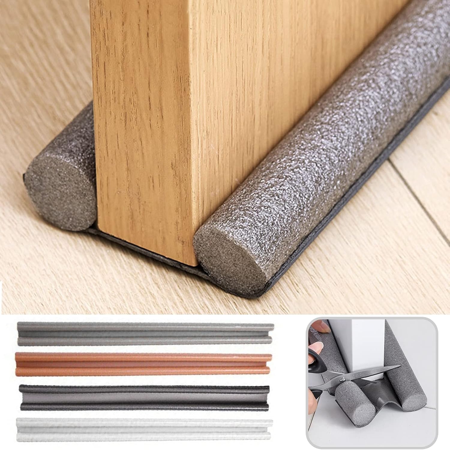 Bluelans Door Draft Stopper White 374 Inch Adjustable