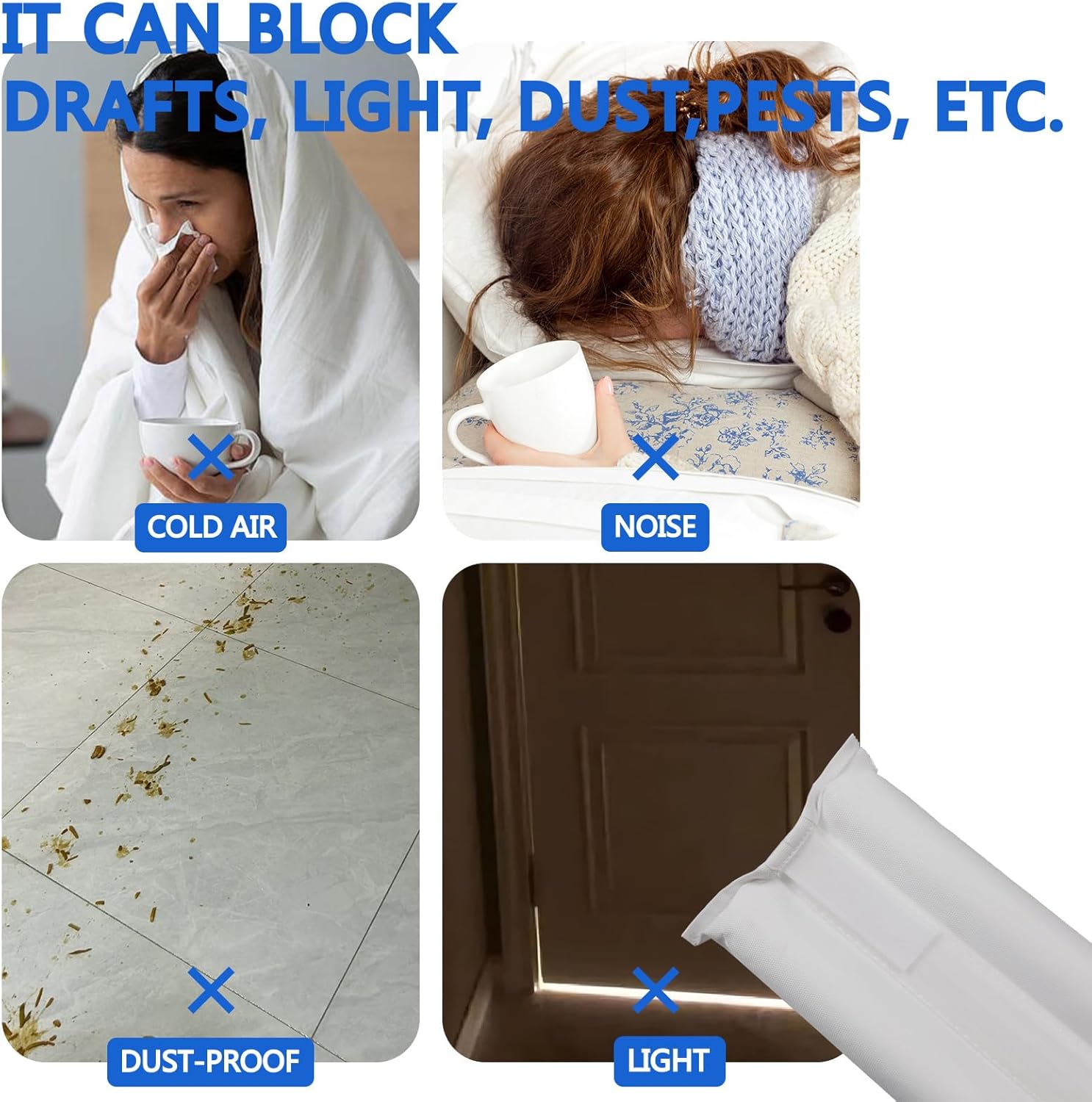 Under Door Draft Stoppers for 30 to 36 Doors