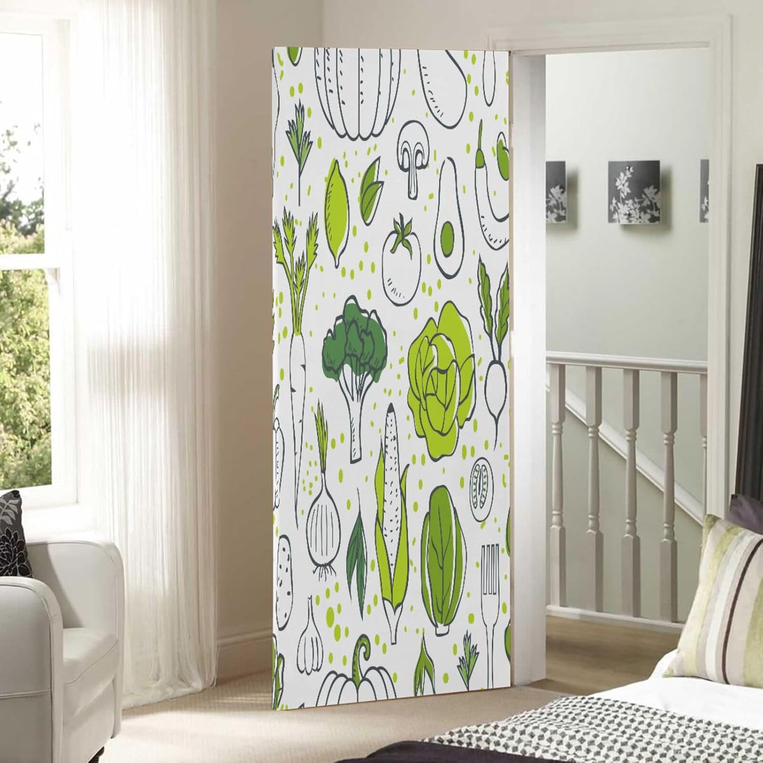 Susiyo Stretch Door Cover Halloween Decor 32x79 In