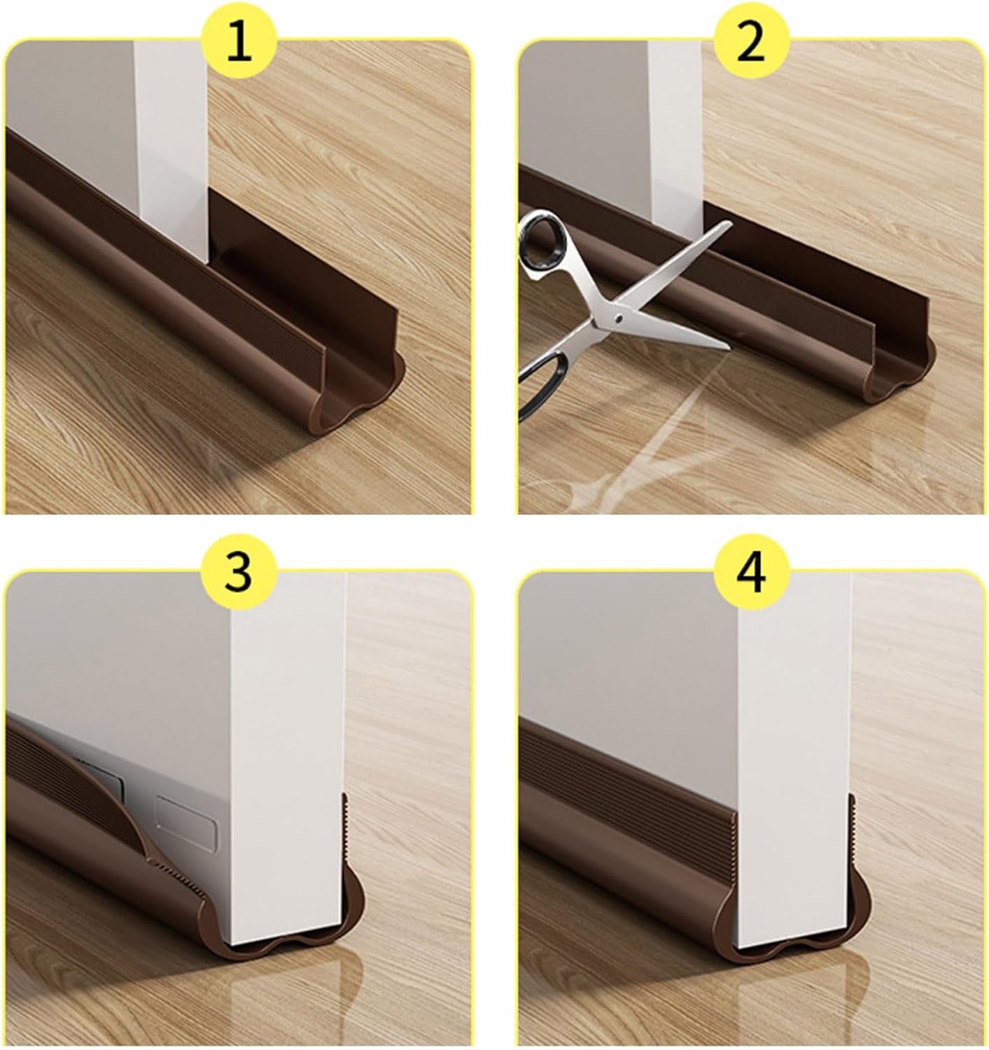 YIBAISI Soundproof Door Draft Stopper PVC Seal Strip