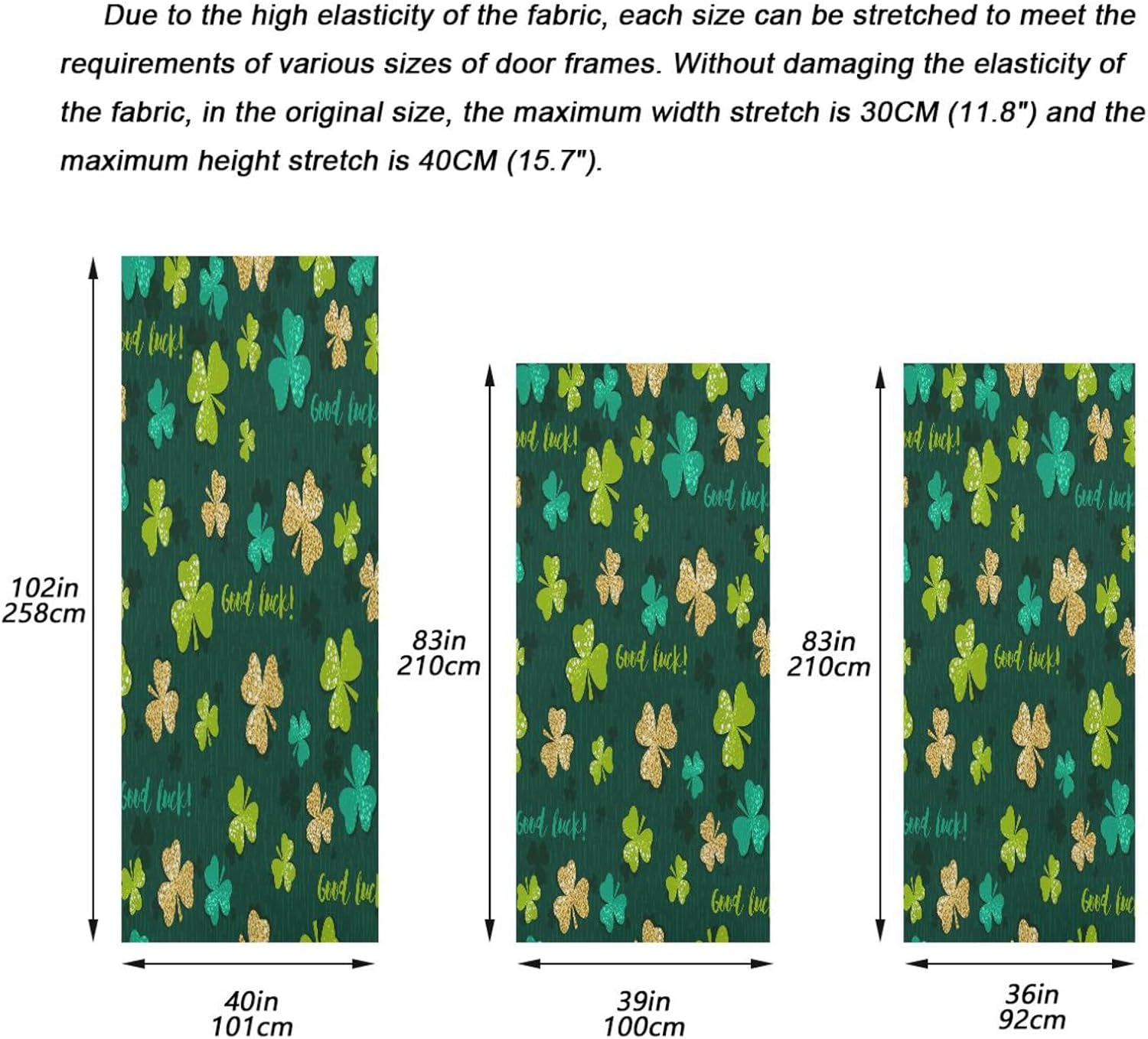Susiyo Green Golden Shamrock Halloween Door Cover