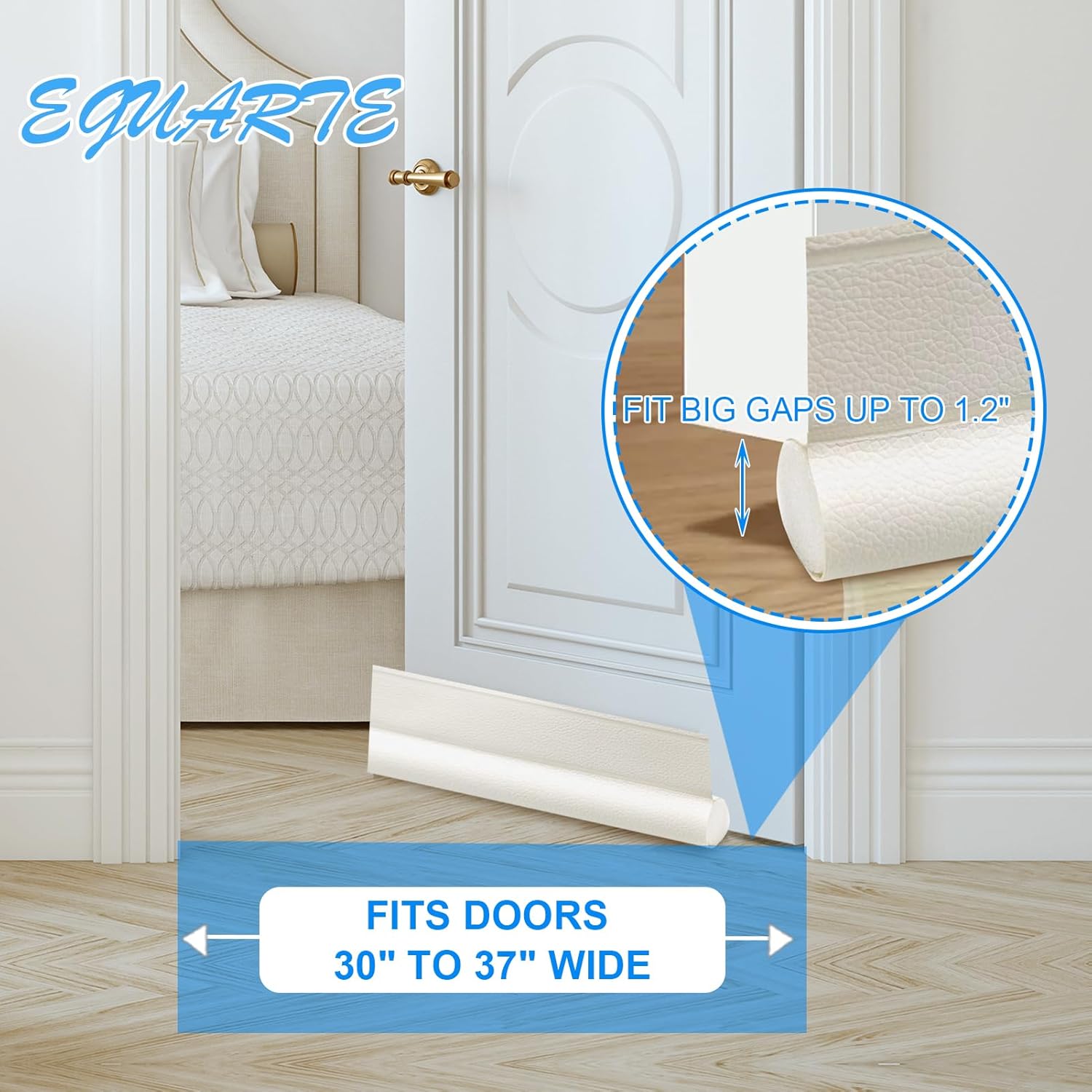 EGUARTE Door Draft Stopper 37 Inch Adjustable One Sided