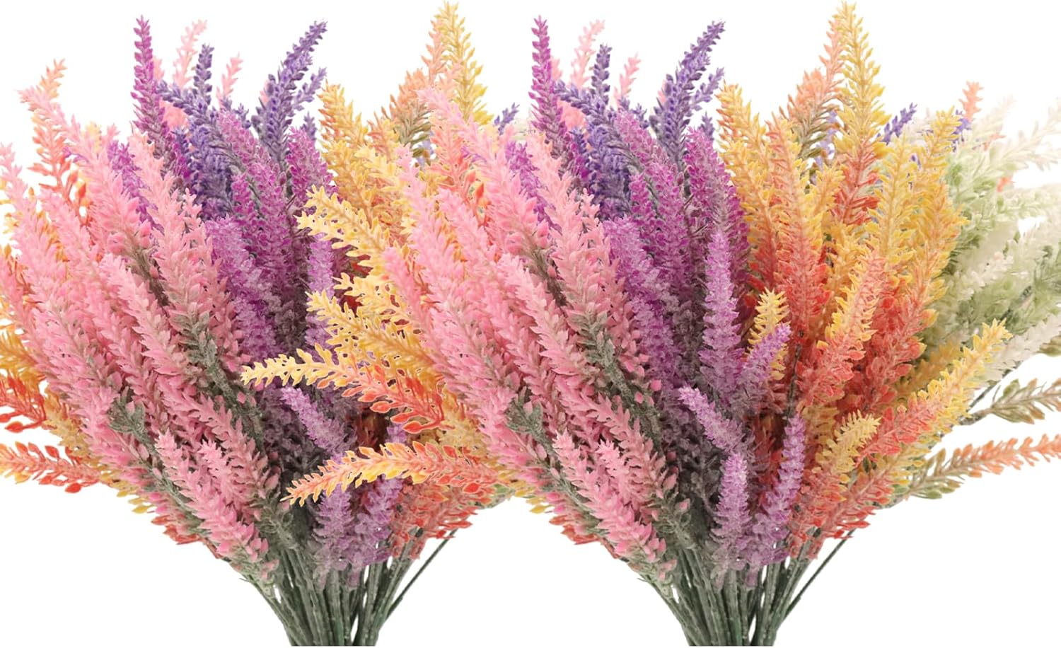 RECUTMS 12 Pcs Artificial Lavender Bouquet UV Resistant DIY Floral Centerpieces