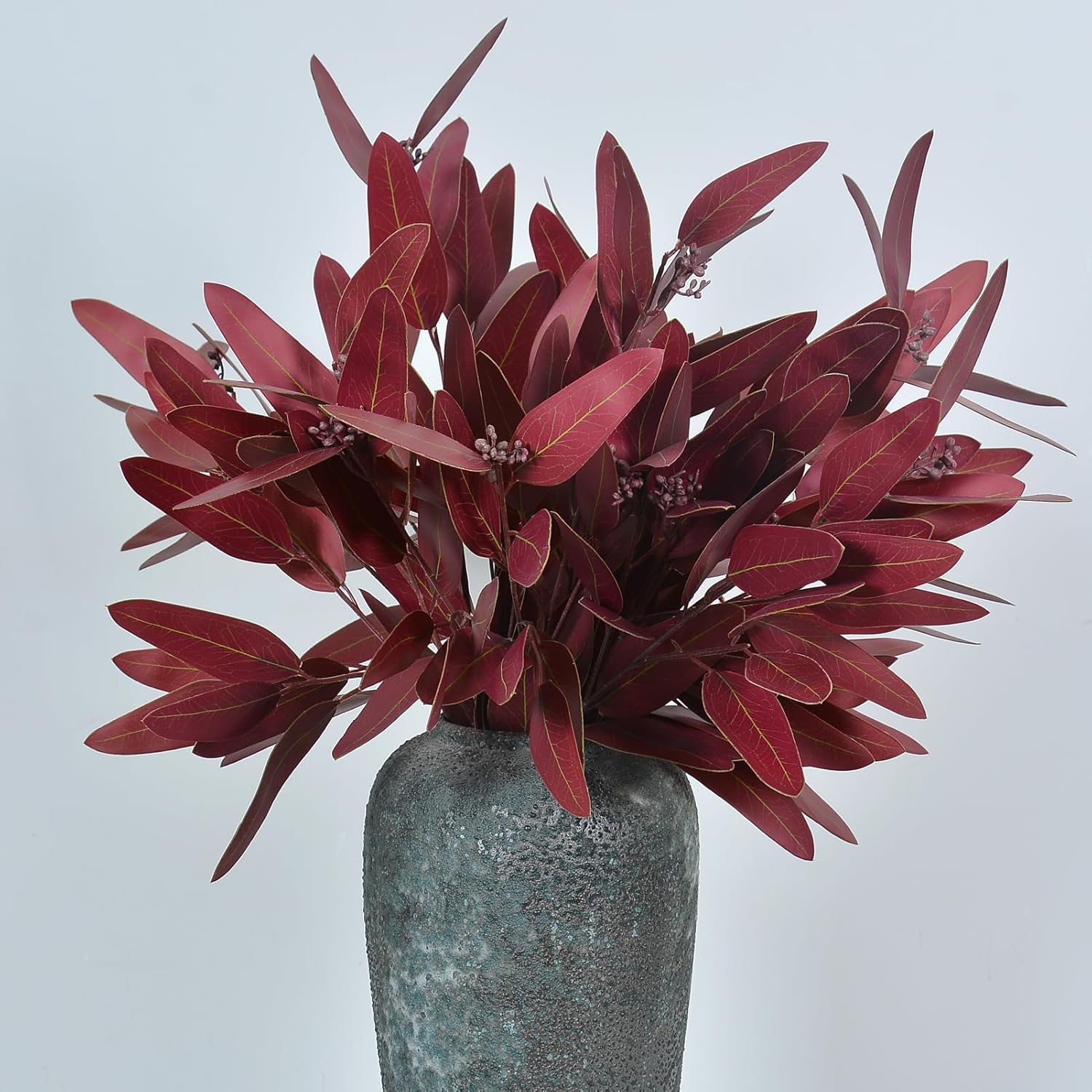 Ziwon Artificial Eucalyptus Stems 32 Inches 4 Pack Fall Decor