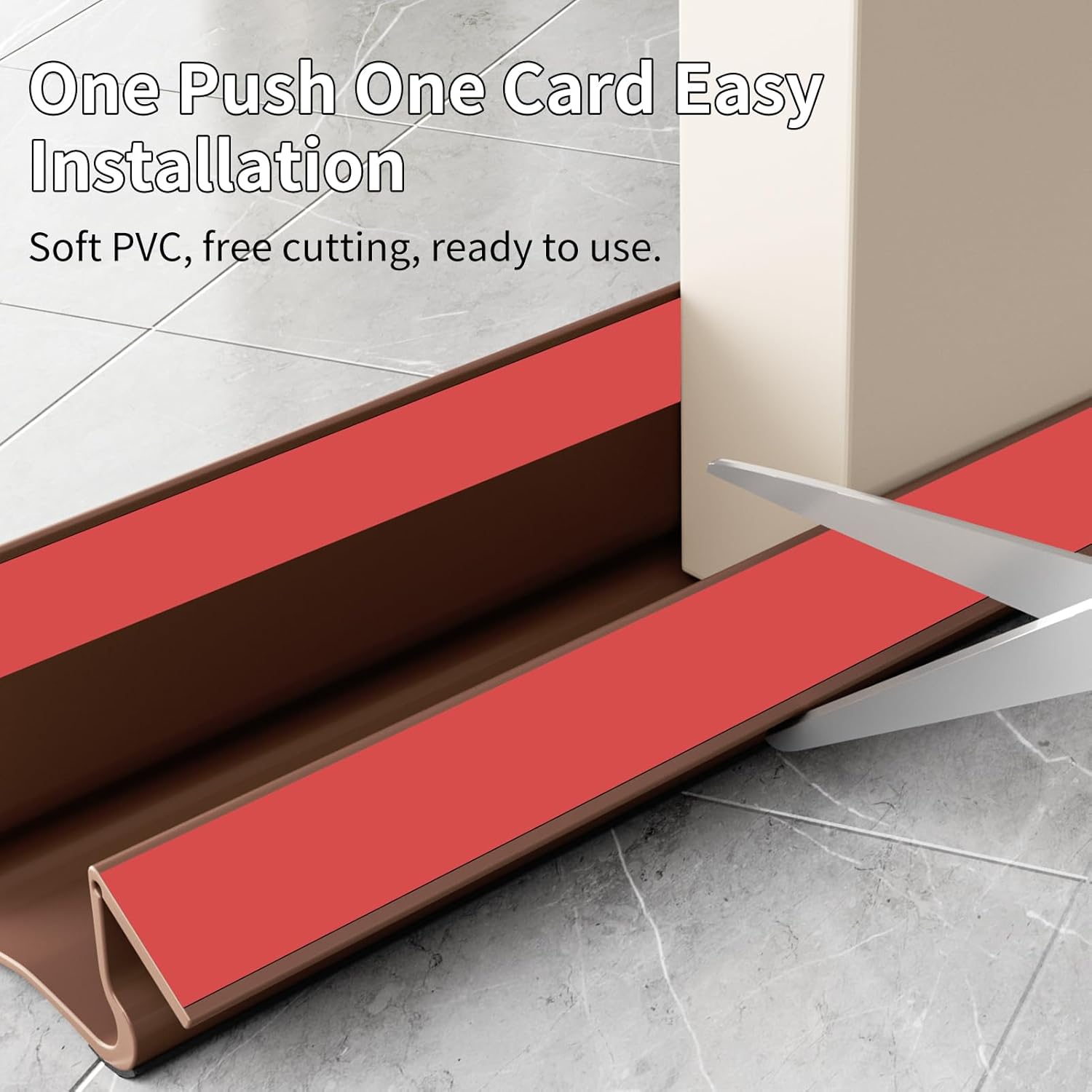 VI IN POPO 366 Inch Door Draft Stopper Free Cutting Length Brown