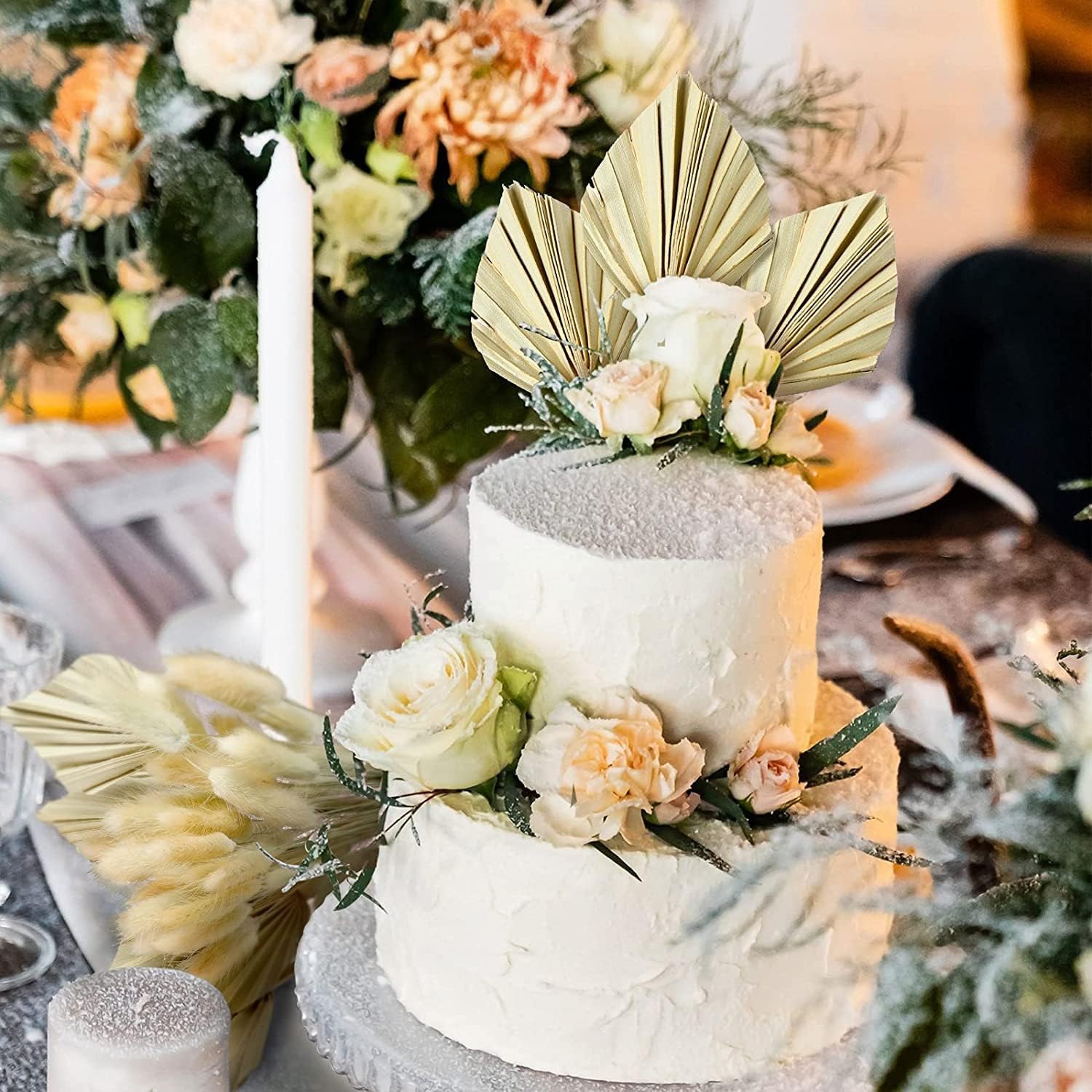 Boho Dried Palm Leaves 6 Pcs Natural Palm Plant Spears for Home Office Decor