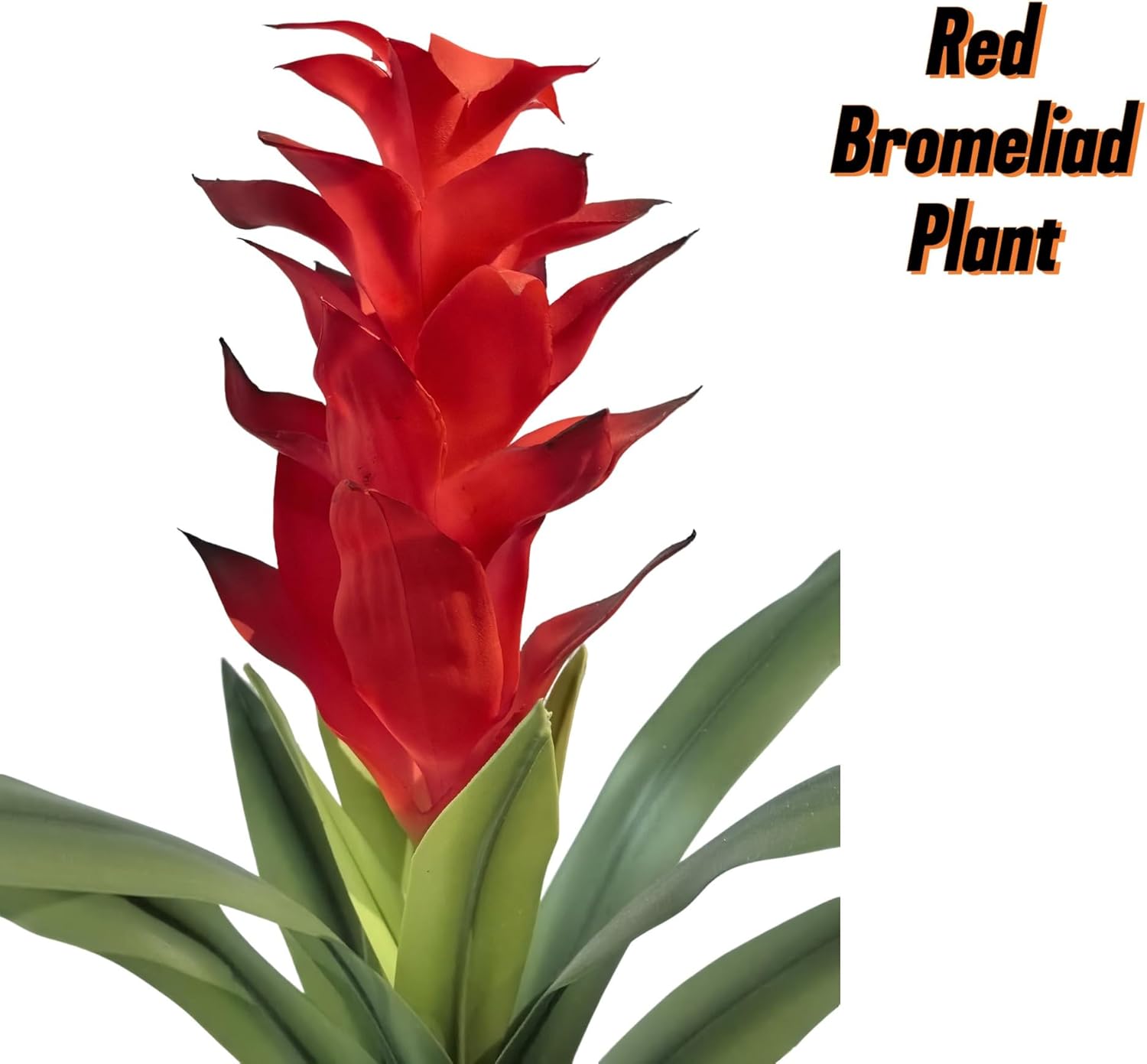 16 Inch Artificial Bromeliad Plant Red