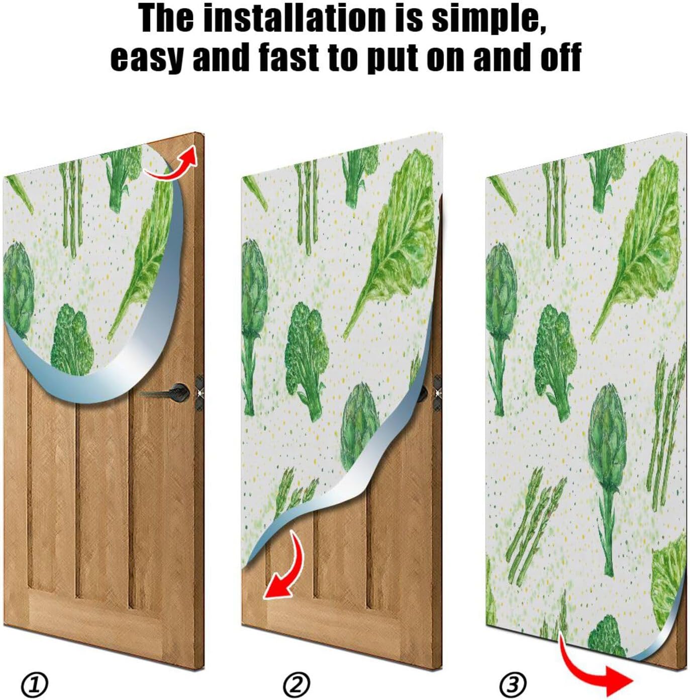 Susiyo Fresh Green Vegetables Halloween Door Cover