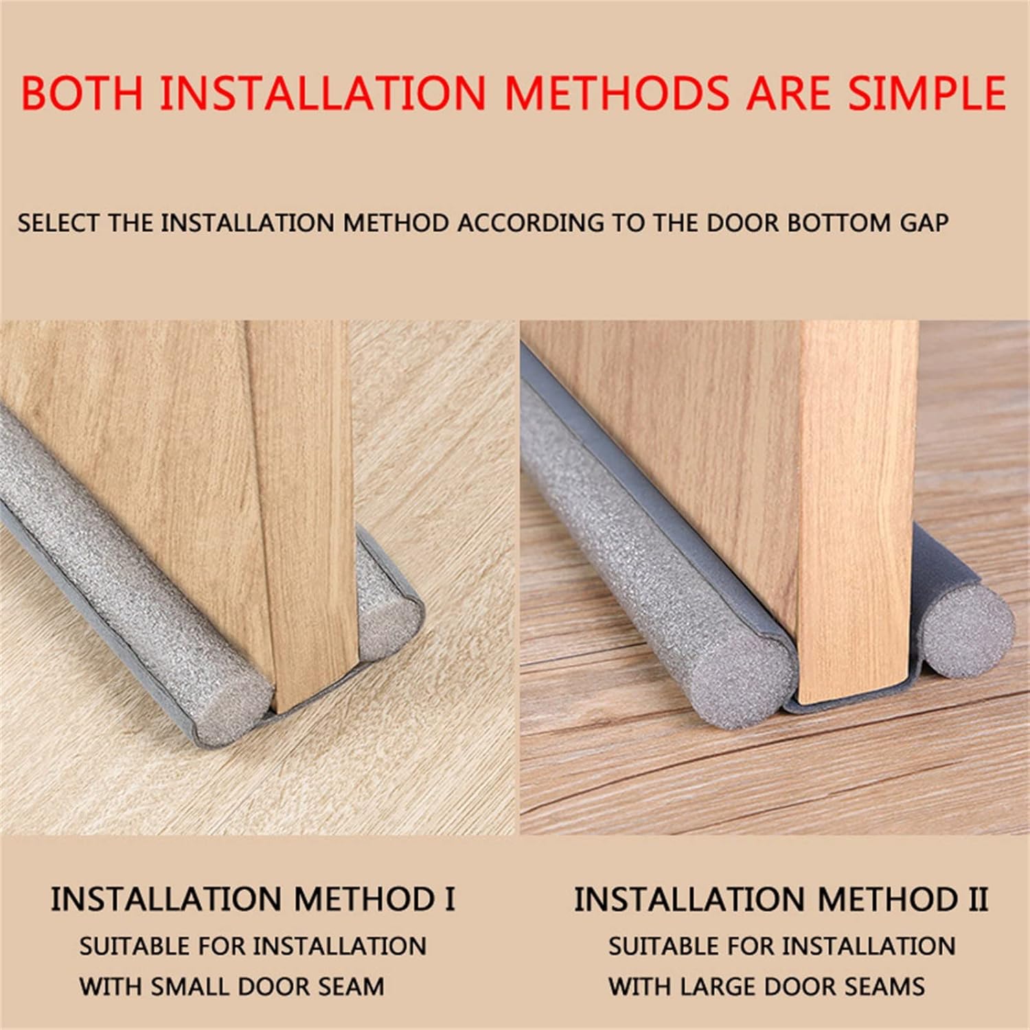 Large Door Draft Stopper 36 Inch Gap Filler