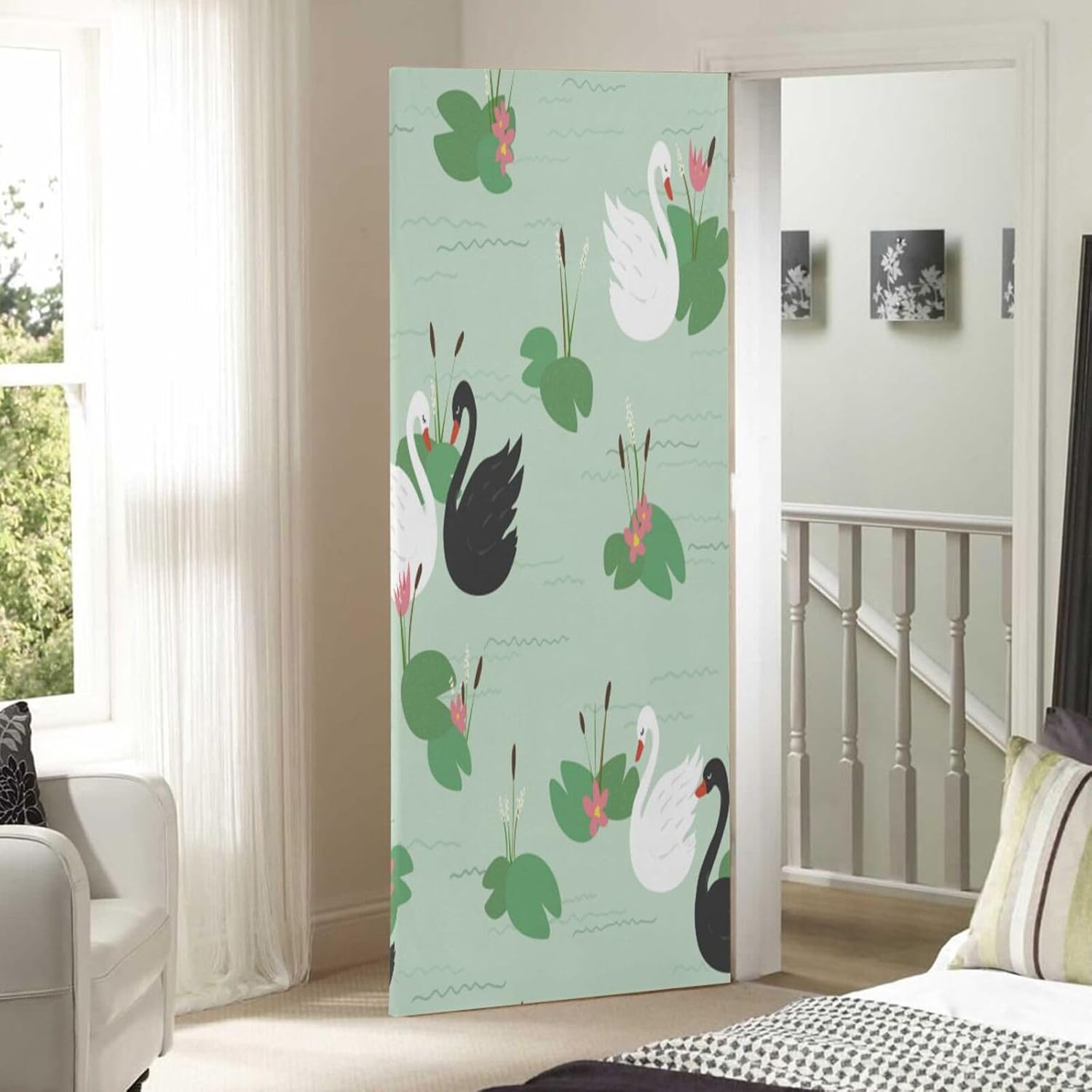 Susiyo Green Two Swans Halloween Door Cover