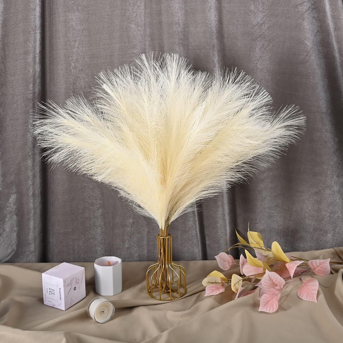 U-LIAN 12PCS Faux Pampas Grass 24 Inch Home Decor