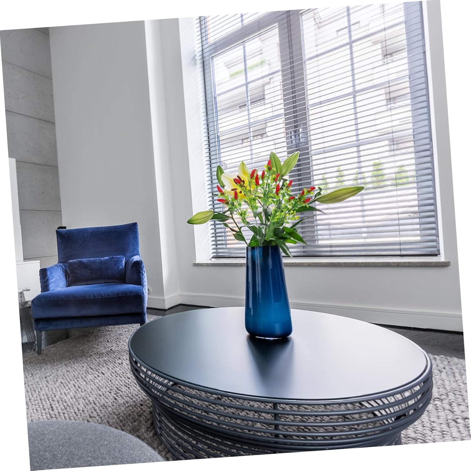 3pcs Lifelike Faux Red Chili Pepper Stems for Home Decor