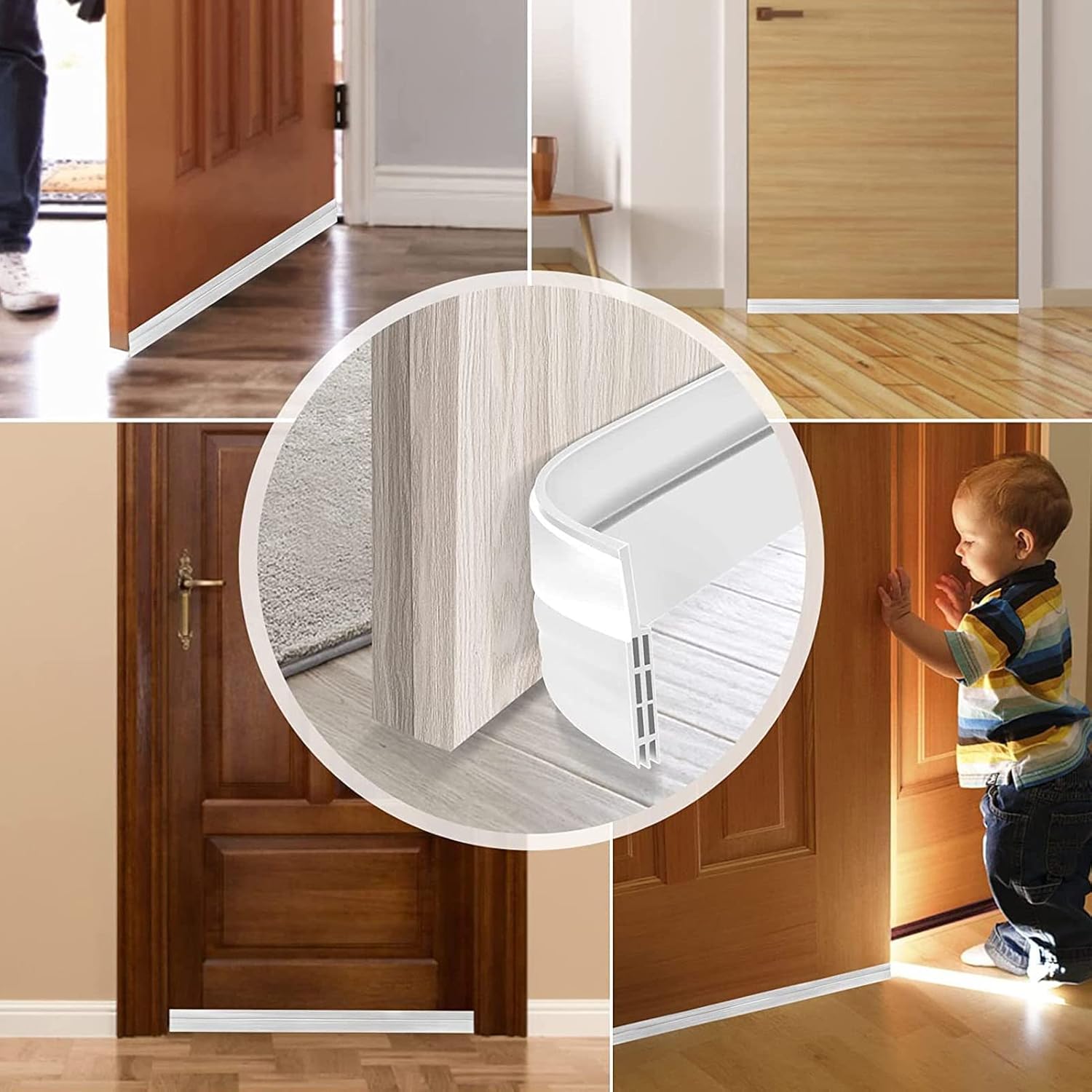 Under Door Draft Stopper TPE Self Adhesive Seal for Home Office