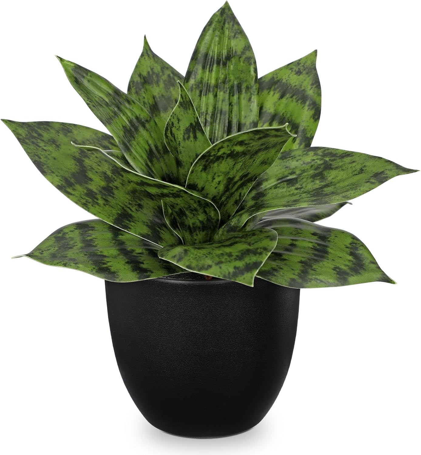 Hollyone Artificial Snake Plant 9 Inch Faux Agave Decor
