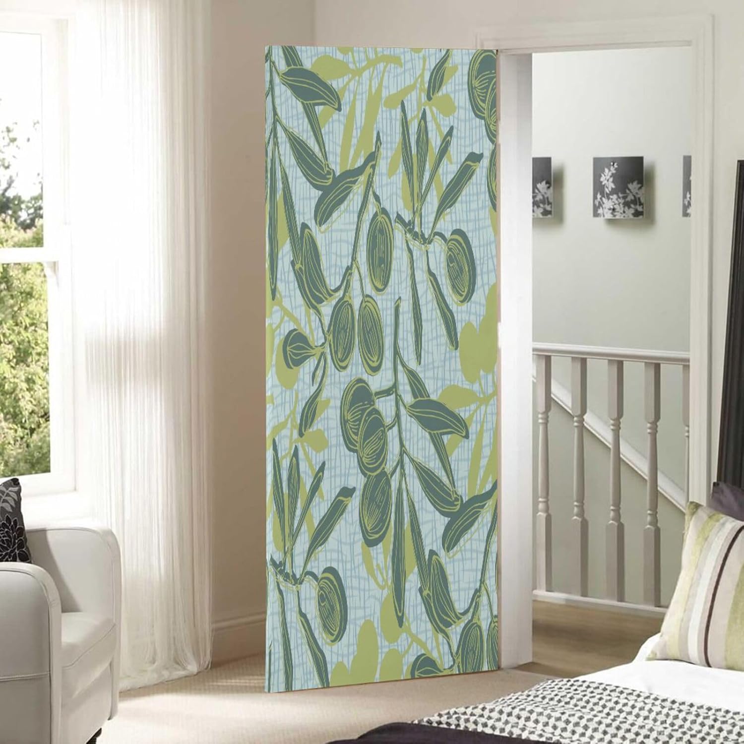 Susiyo Olive Branches Door Cover Halloween Decoration 32x79 in