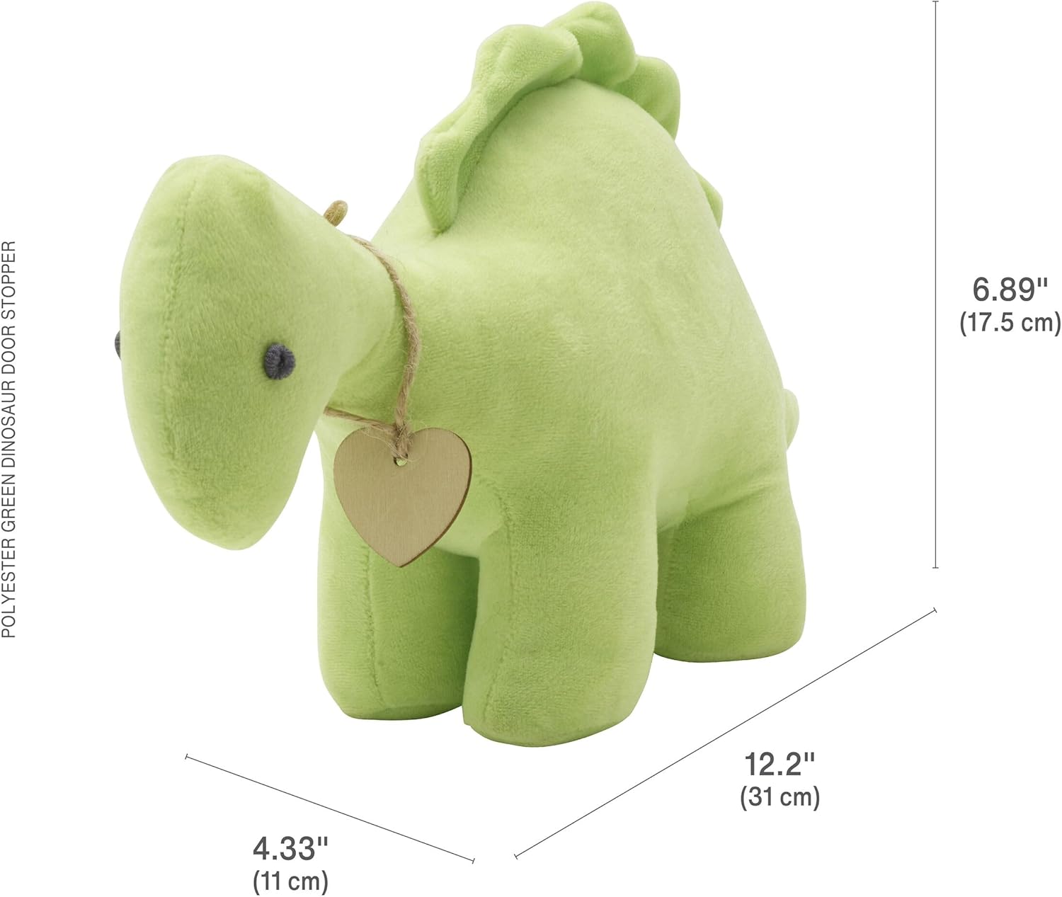 Elements Plush Weighted Green Dinosaur Door Stopper 122x433x689 Inch