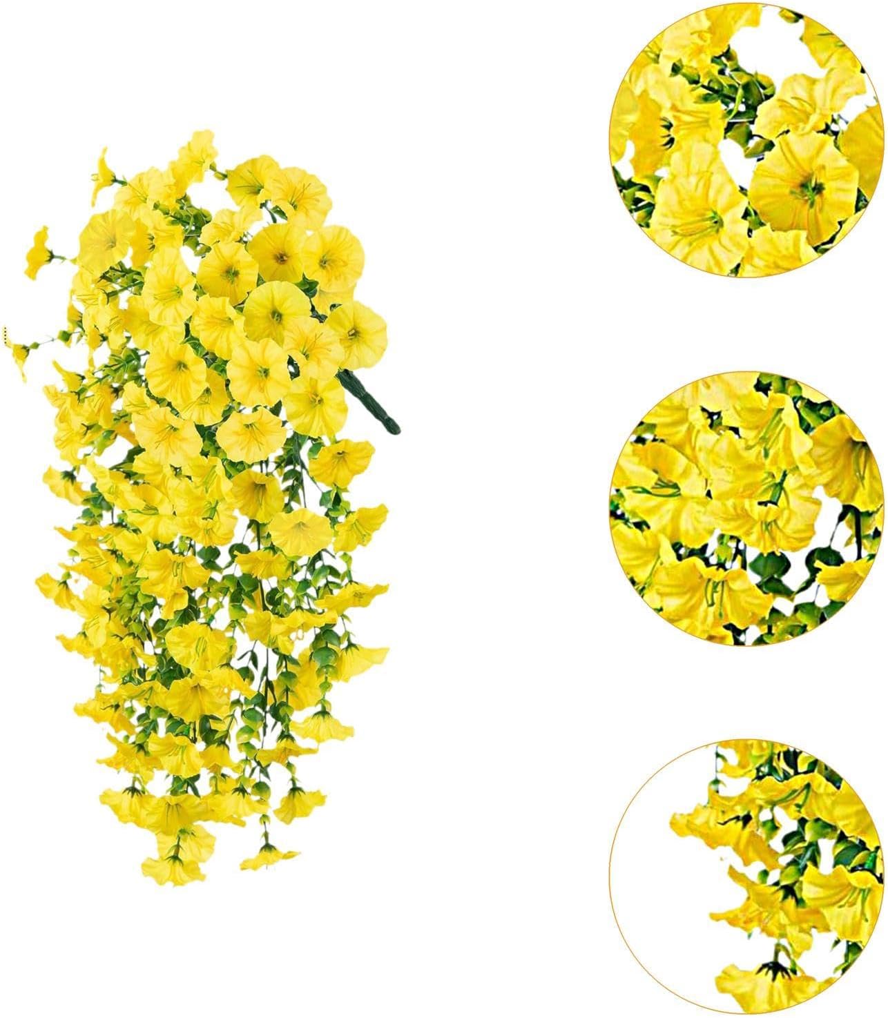 CarpNettore Artificial Hanging Plants Garland Teardrop Spring Swag Yellow