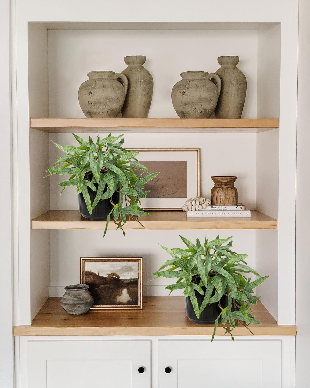 Briful Artificial Fern Plant 9 Indoor 2 Pack