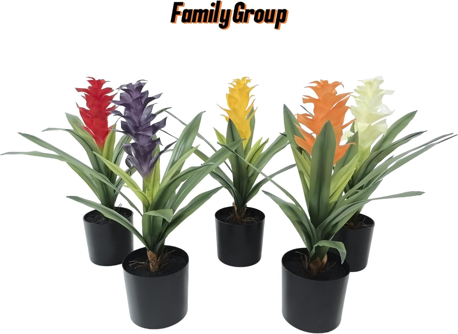 16 Inch Artificial Bromeliad Plant Red
