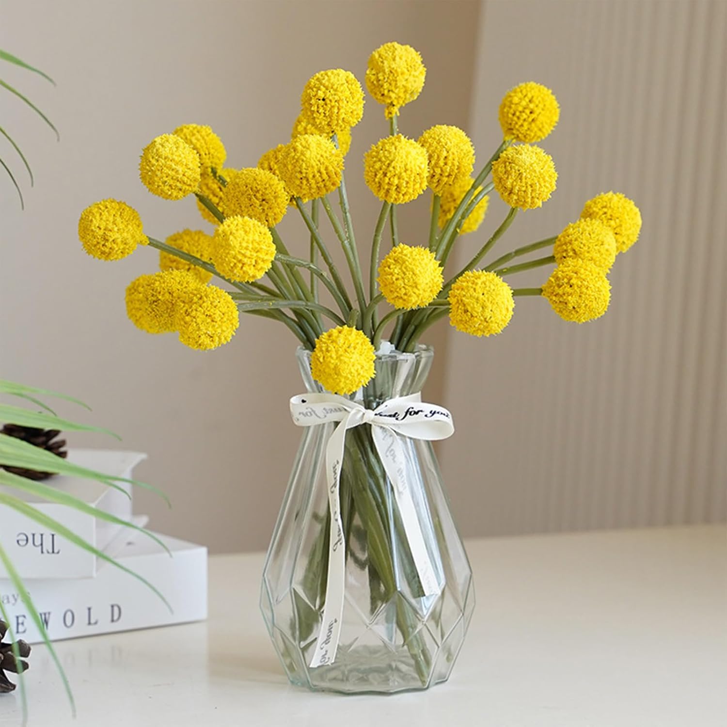 ACJRYO 14in Dried Flowers Balls 9pcs Yellow Wedding Decor