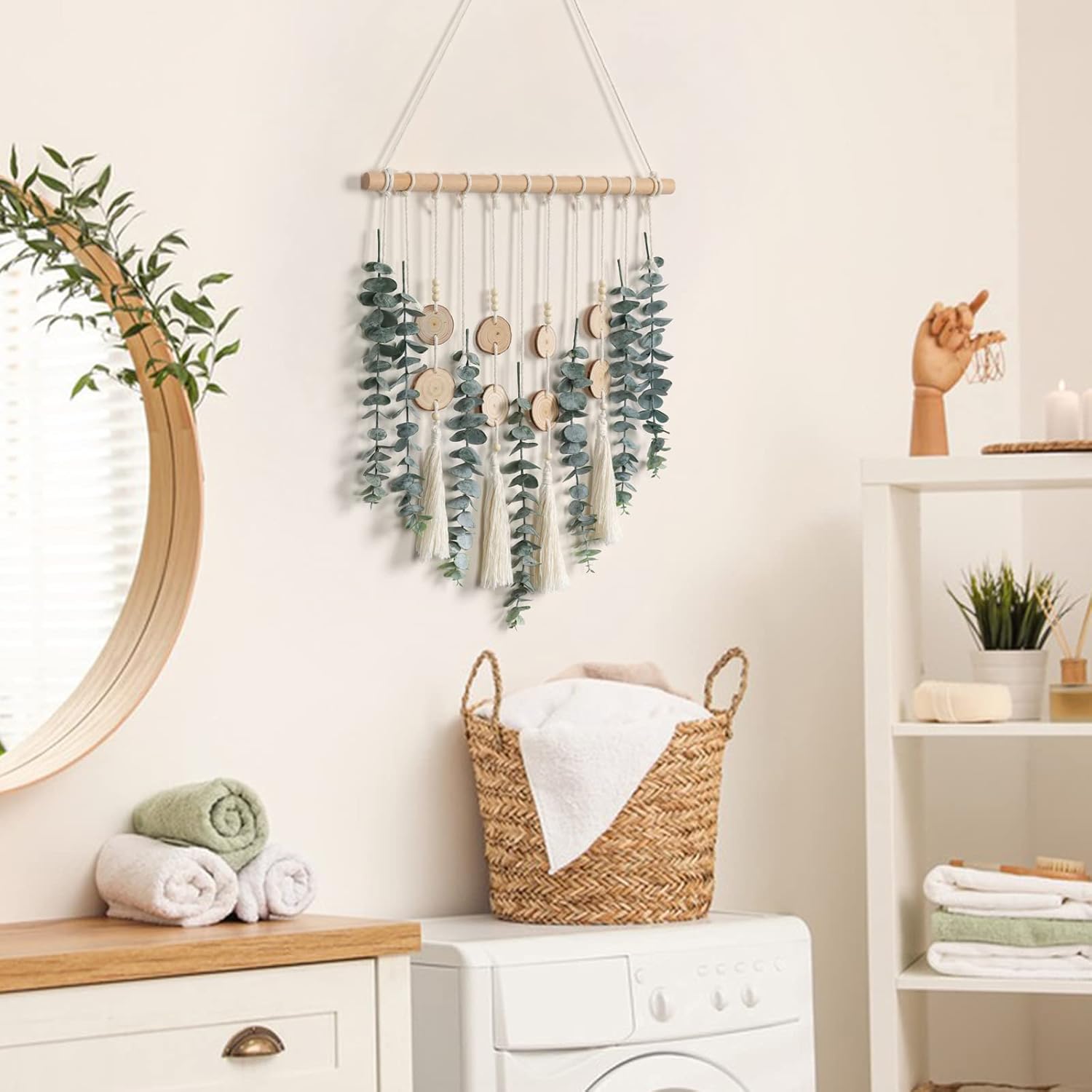 Alynsehom Artificial Eucalyptus Wall Hanging Decor Greenery