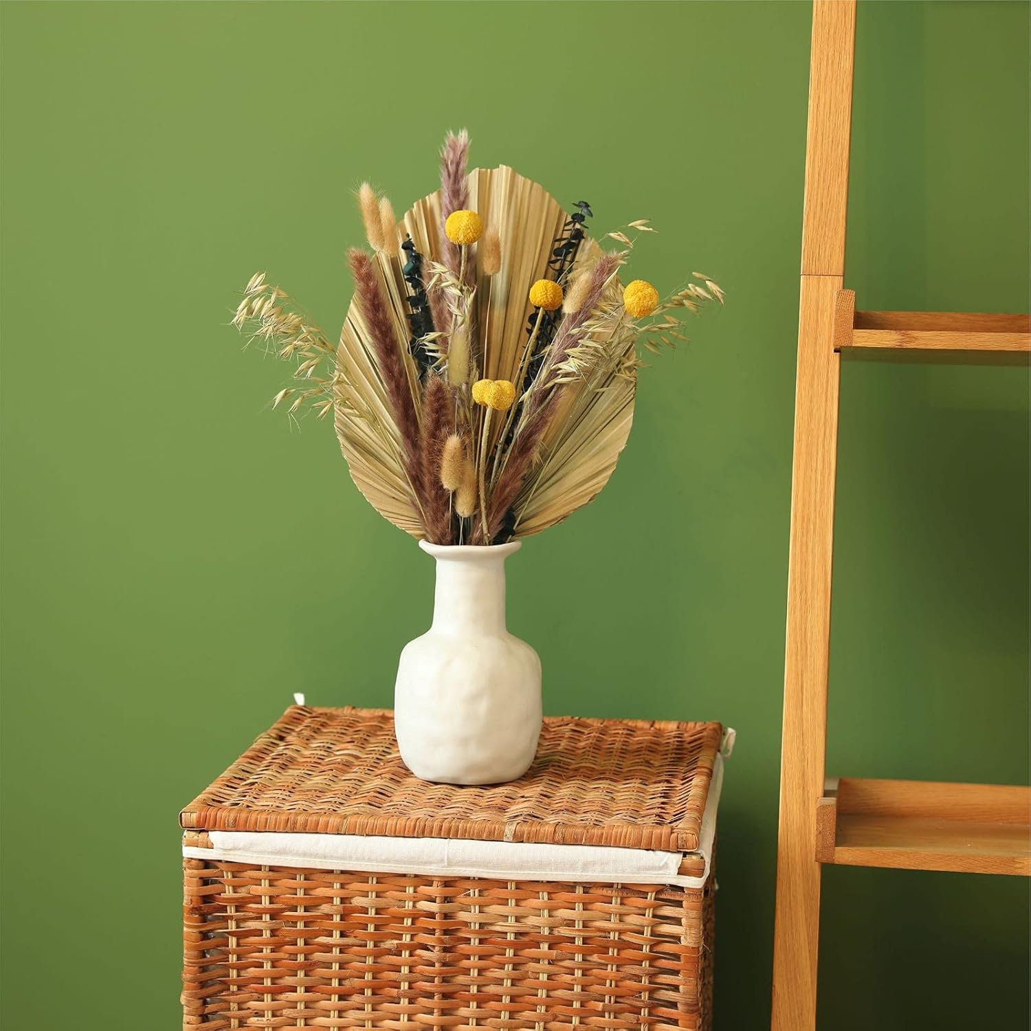Natural Dried Palm Leaves 3 Pcs for Boho Decor