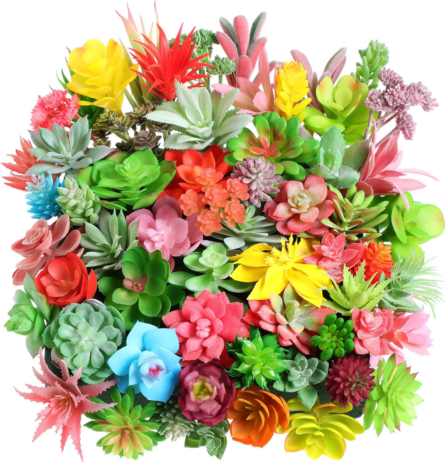 WILLBOND 100 Pcs Artificial Succulent Plants Bulk Decoration Set