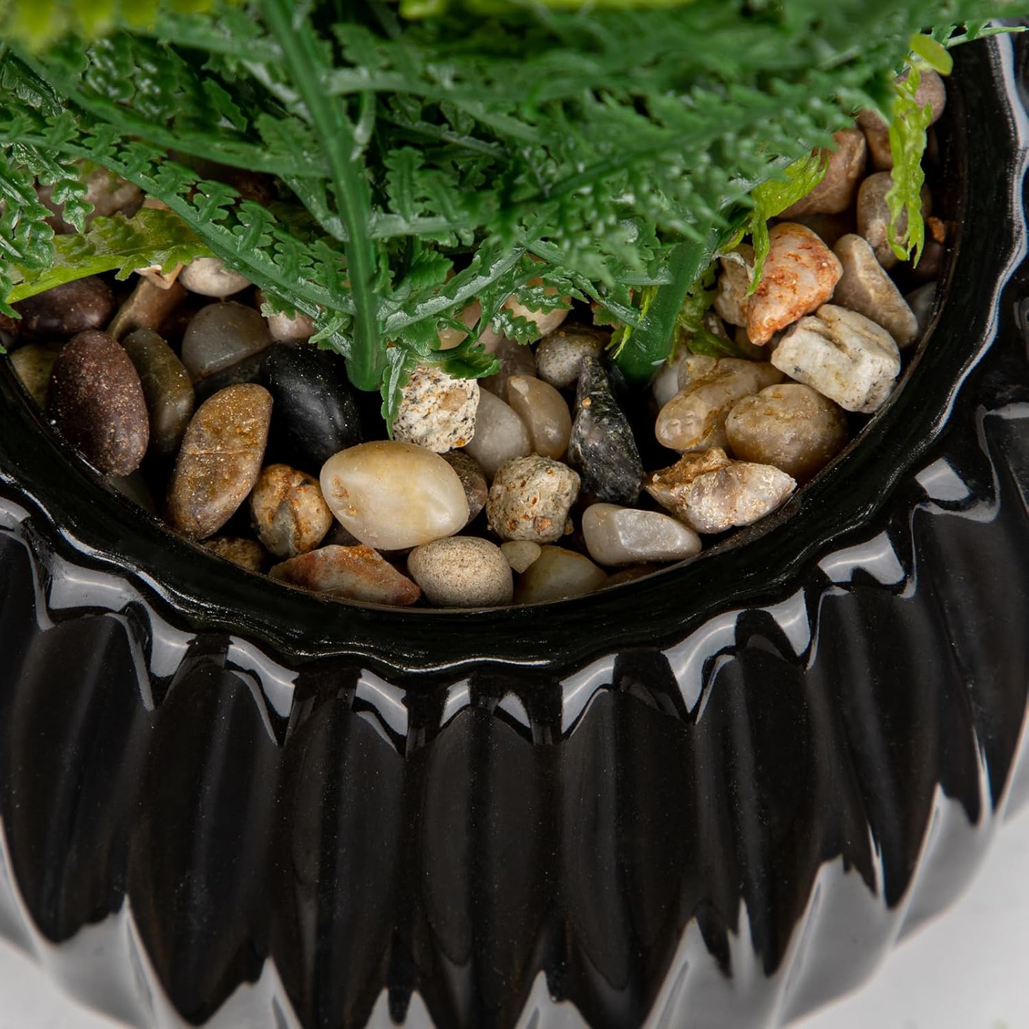 DILATATA Faux Plant 13 Artificial Potted Fern for Home Office Decor