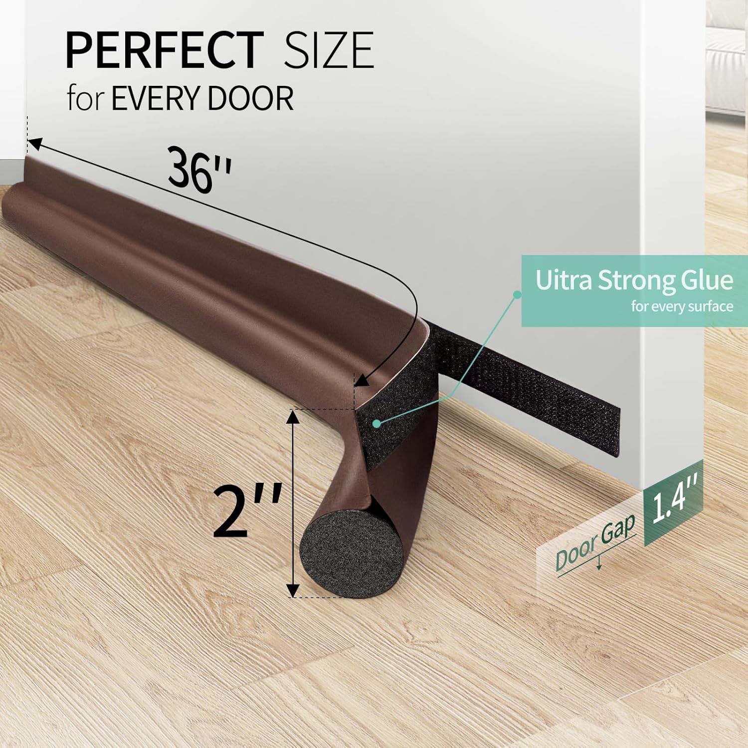 MAXTID 36 Inch Door Draft Stopper Brown