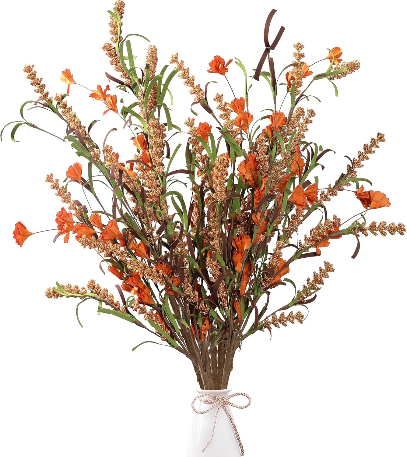 Sggvecsy Artificial Fall Flowers 6 Pcs 16 Inch Floral Arrangement