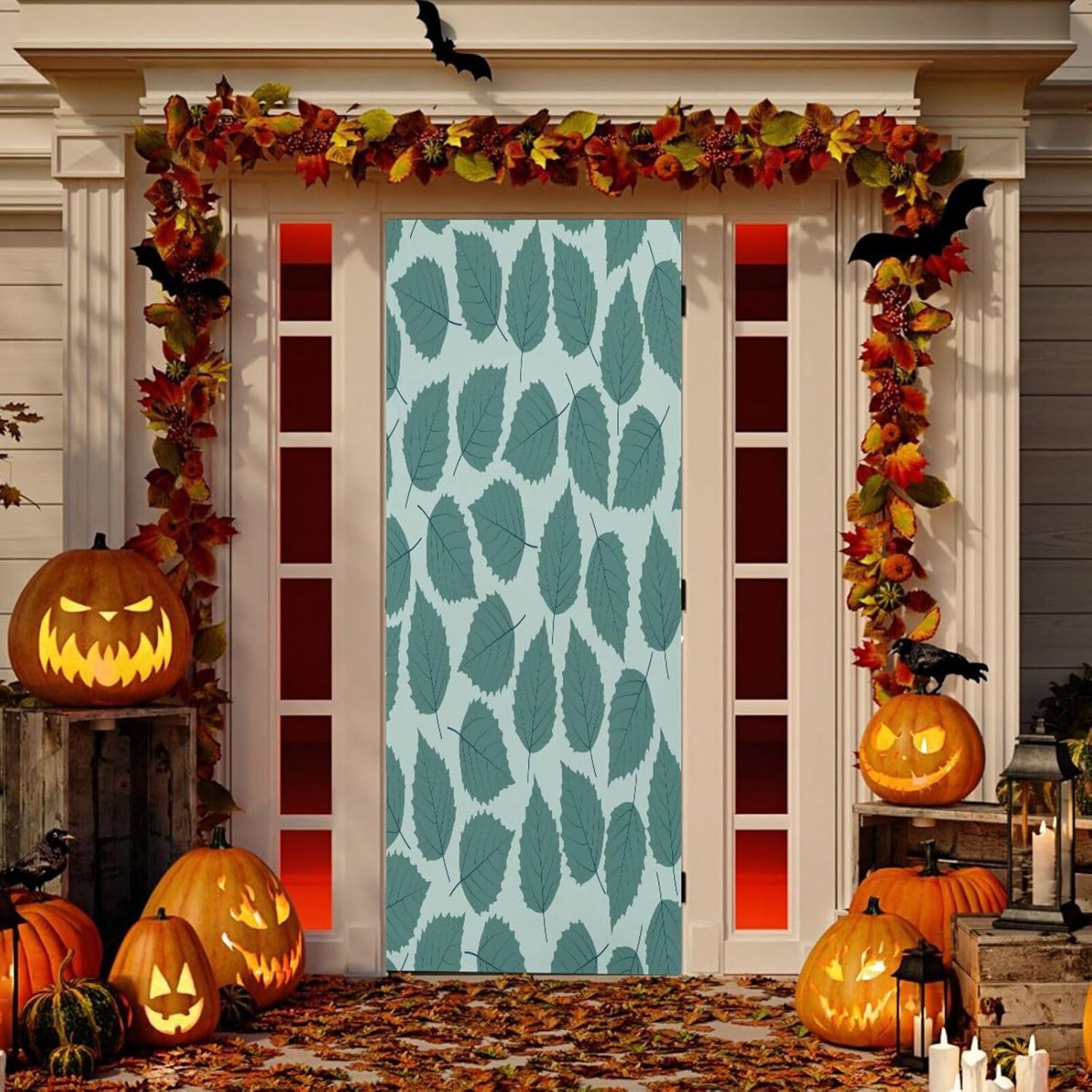 Susiyo Leaf Halloween Door Cover 32x79 in