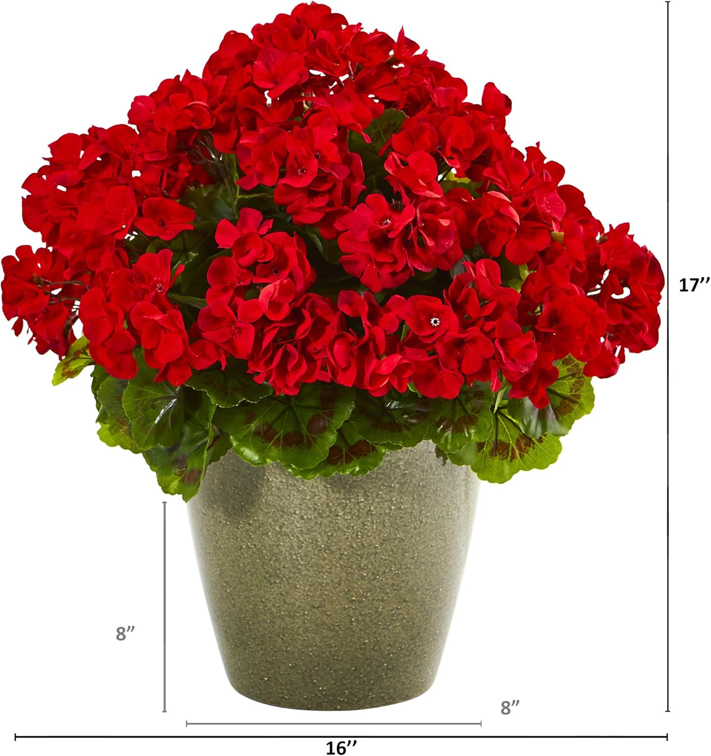 Nearly Natural 17in Geranium Artificial Plant UV Resistant