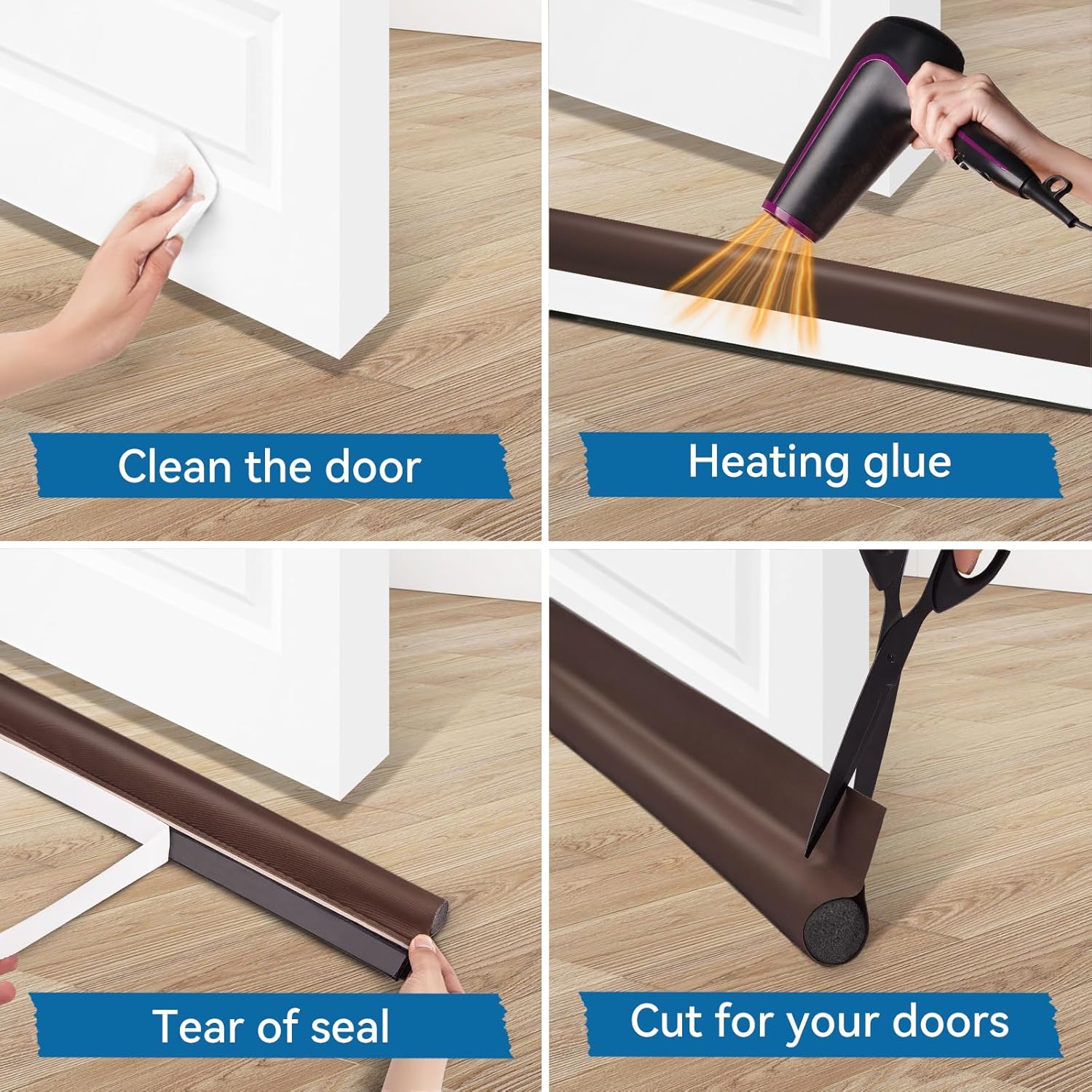 MAXTID 36 Inch Door Draft Stopper Brown