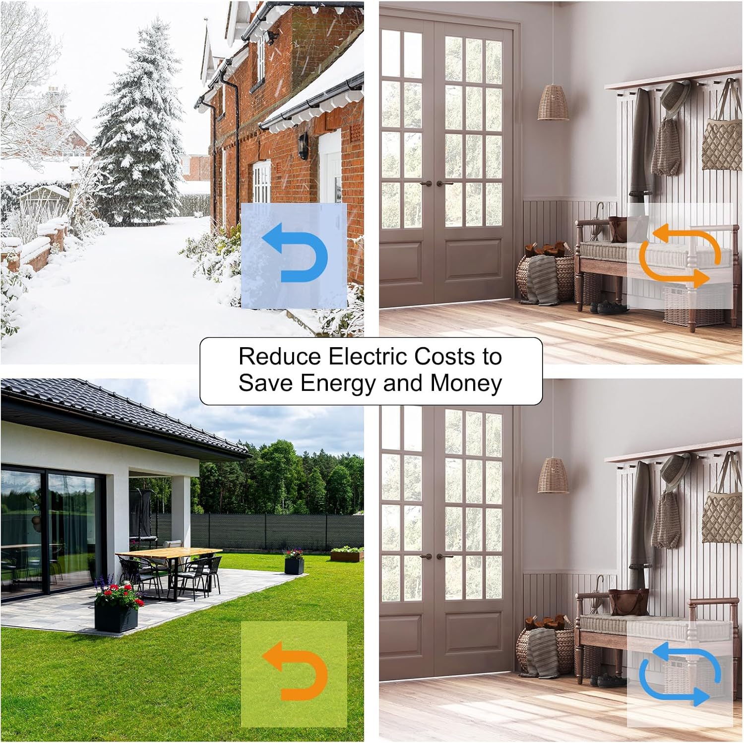 Uxcell 3-Pack Door Draft Stopper with Brush Self-Adhesive White