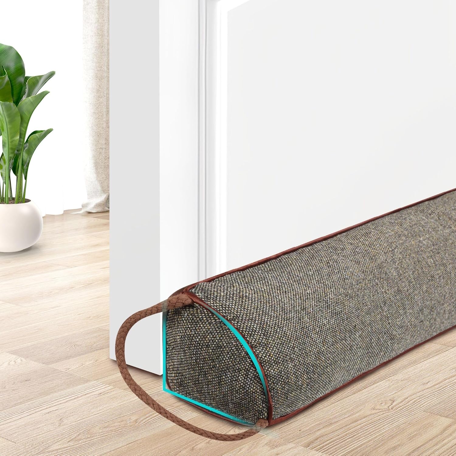 TORRAMI Under Door Draft Stoppers 36 Inch Heavy Duty Brown