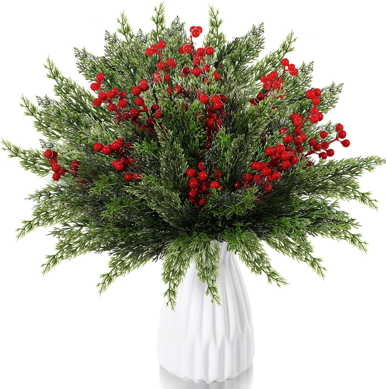 Ceenna 60 Pcs Artificial Christmas Flowers Set
