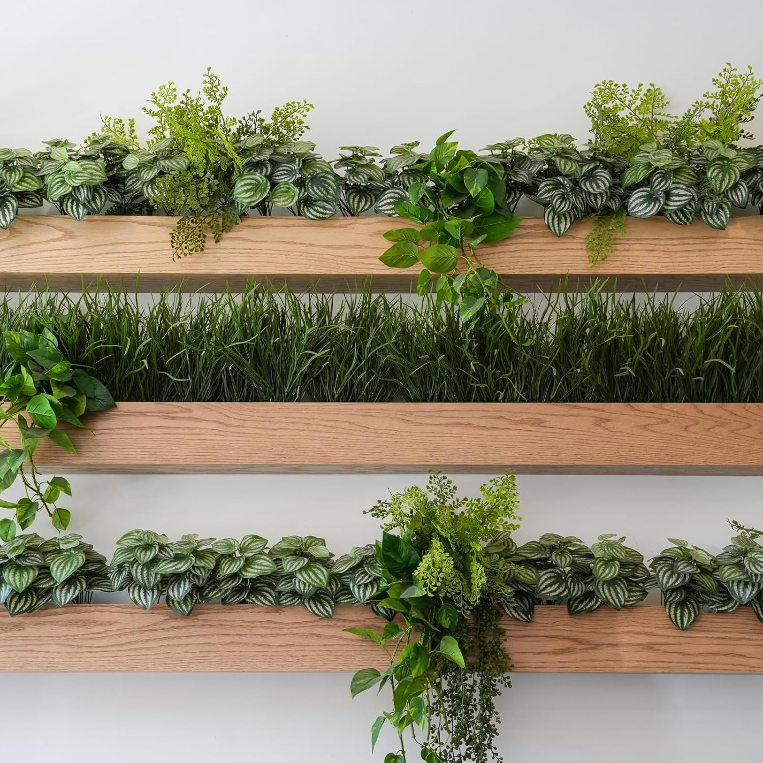 PATIKIL Artificial Greenery Plant Bundle 7pcs Green Red