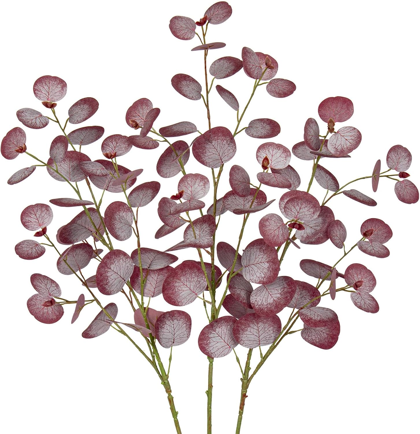 Lifelike Artificial Eucalyptus Stems 3Pcs for Home and Wedding Decor