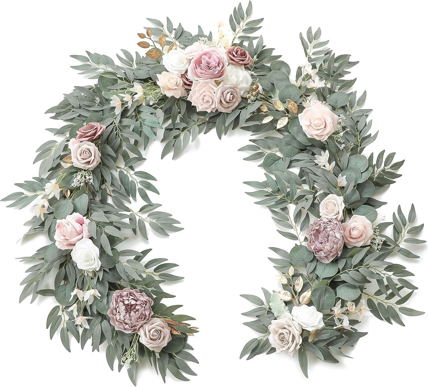 Exotic Dried Flower Bouquet Eucalyptus Garland with Floral Greenery