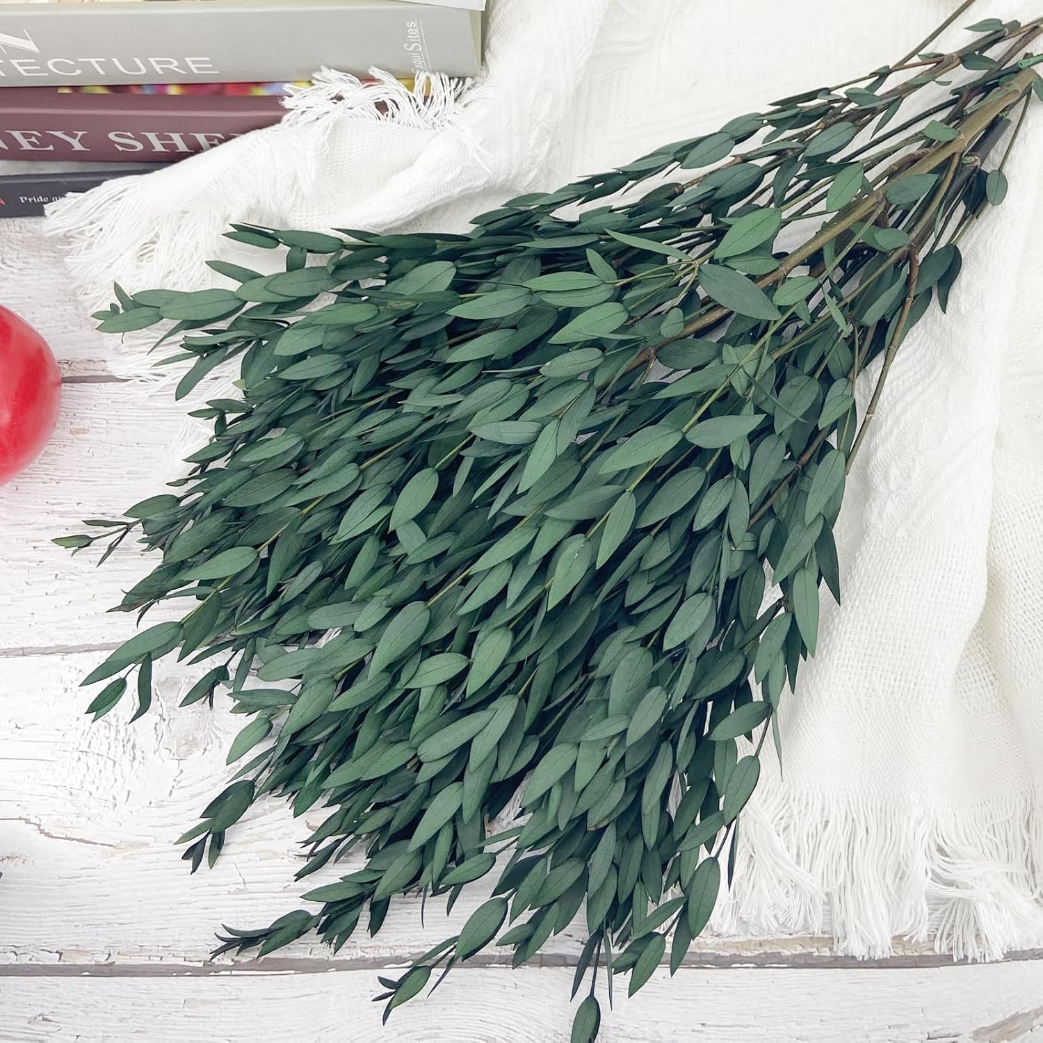 Preserved Dried Eucalyptus Greenery Stems 20 Pcs 16 Inches for Decor and Aromatherapy
