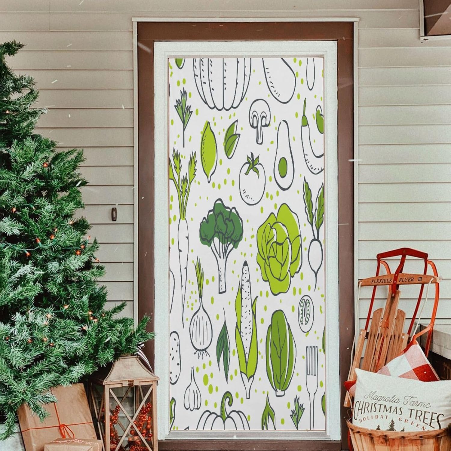 Susiyo Stretch Door Cover Halloween Decor 32x79 In