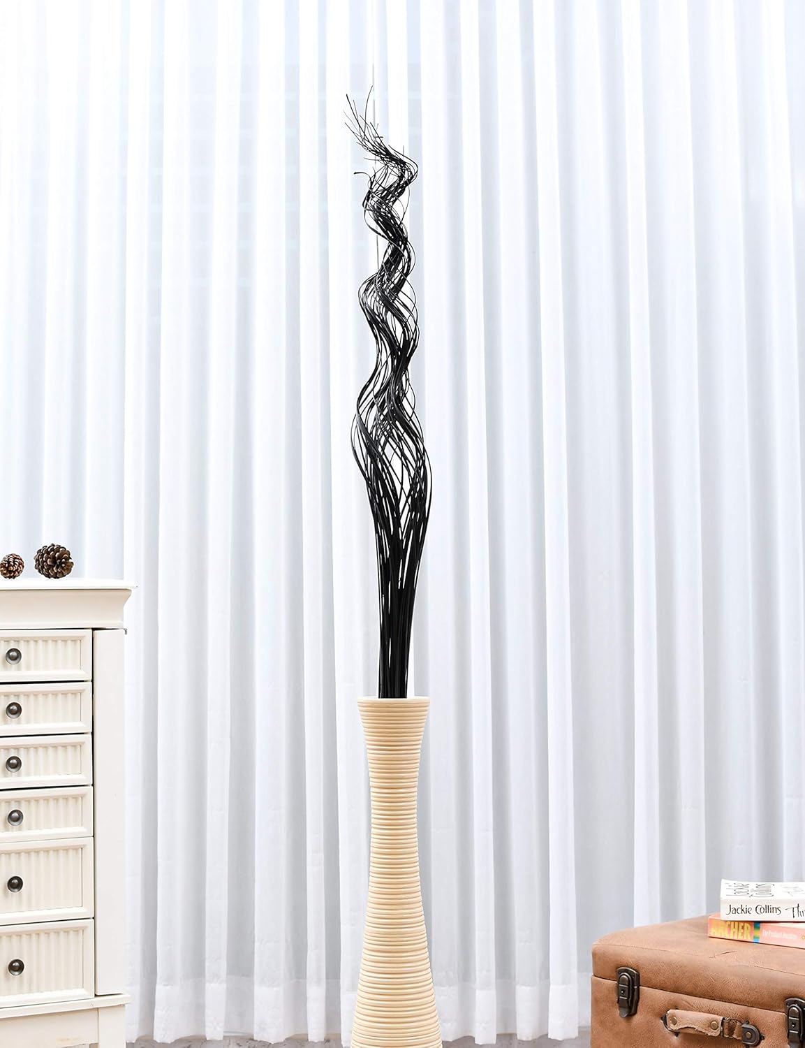 Leewadee Wavy Palm Leaves Decorative Branches 39 inches