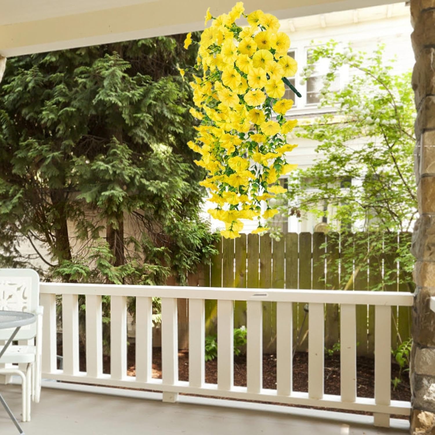 CarpNettore Artificial Hanging Plants Garland Teardrop Spring Swag Yellow