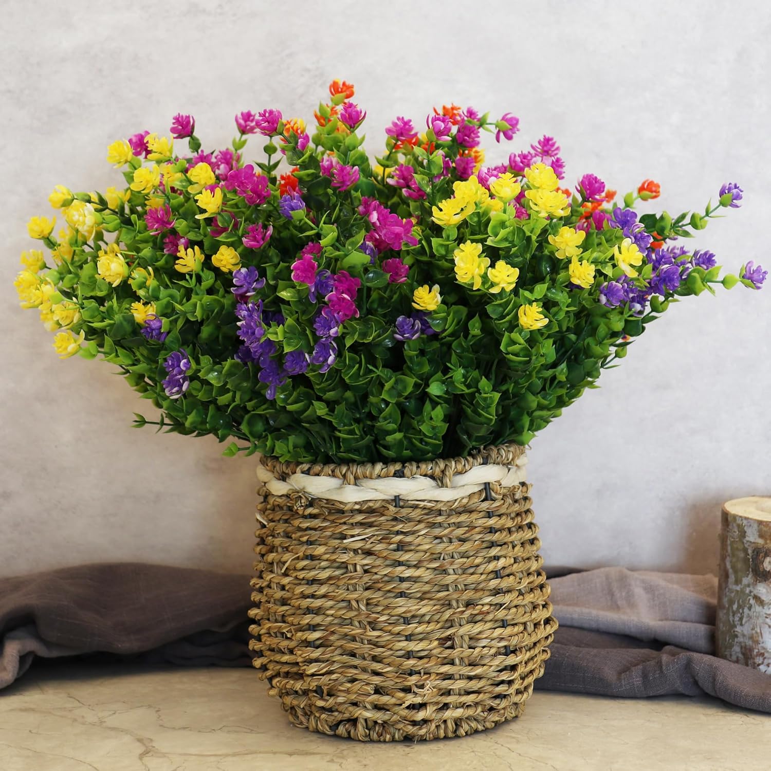 16 Bundles Artificial Flowers for Outdoor Indoor Decor