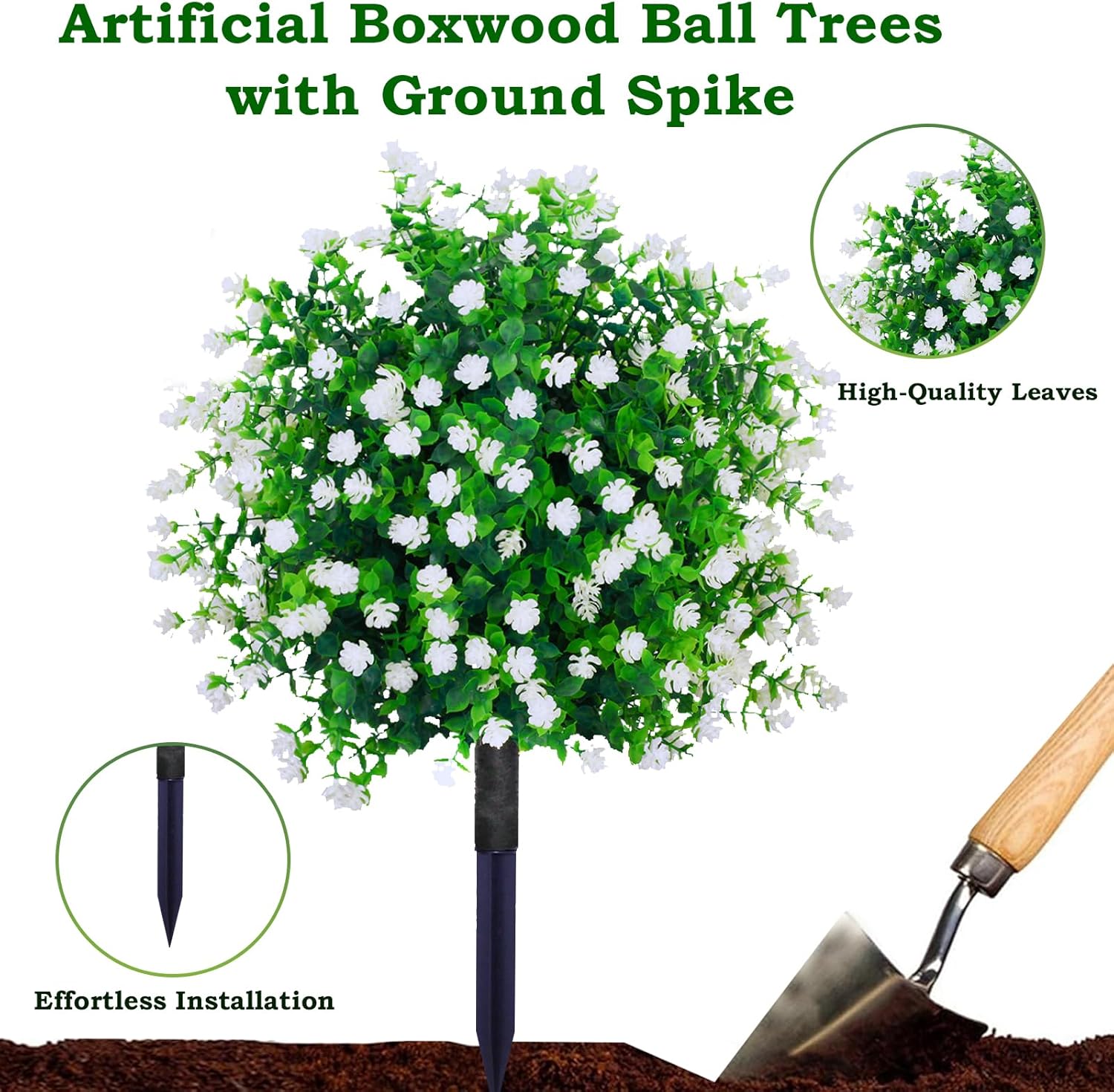 Ronyila Artificial Topiary Ball Trees Set of 2