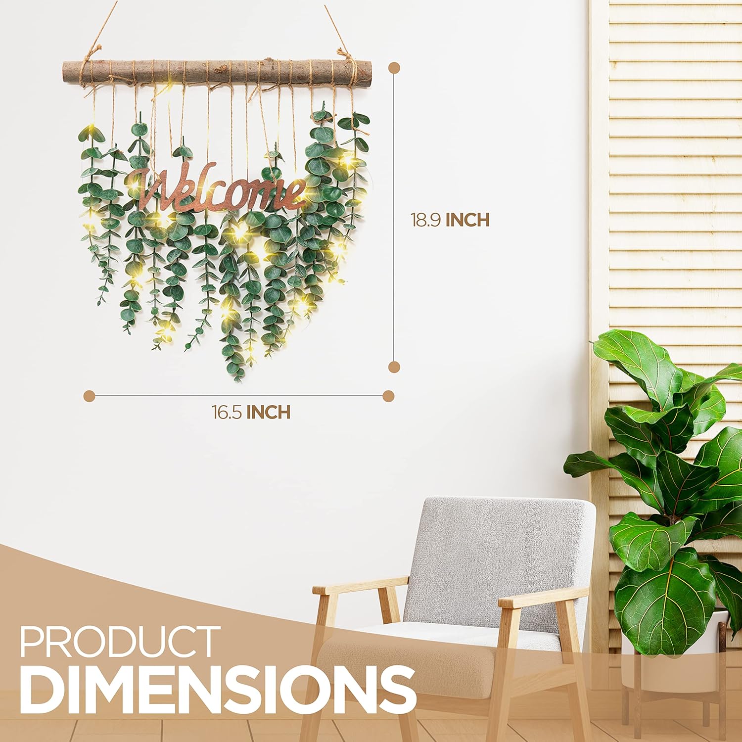 Artificial Eucalyptus Vine Wall Hanging Decor